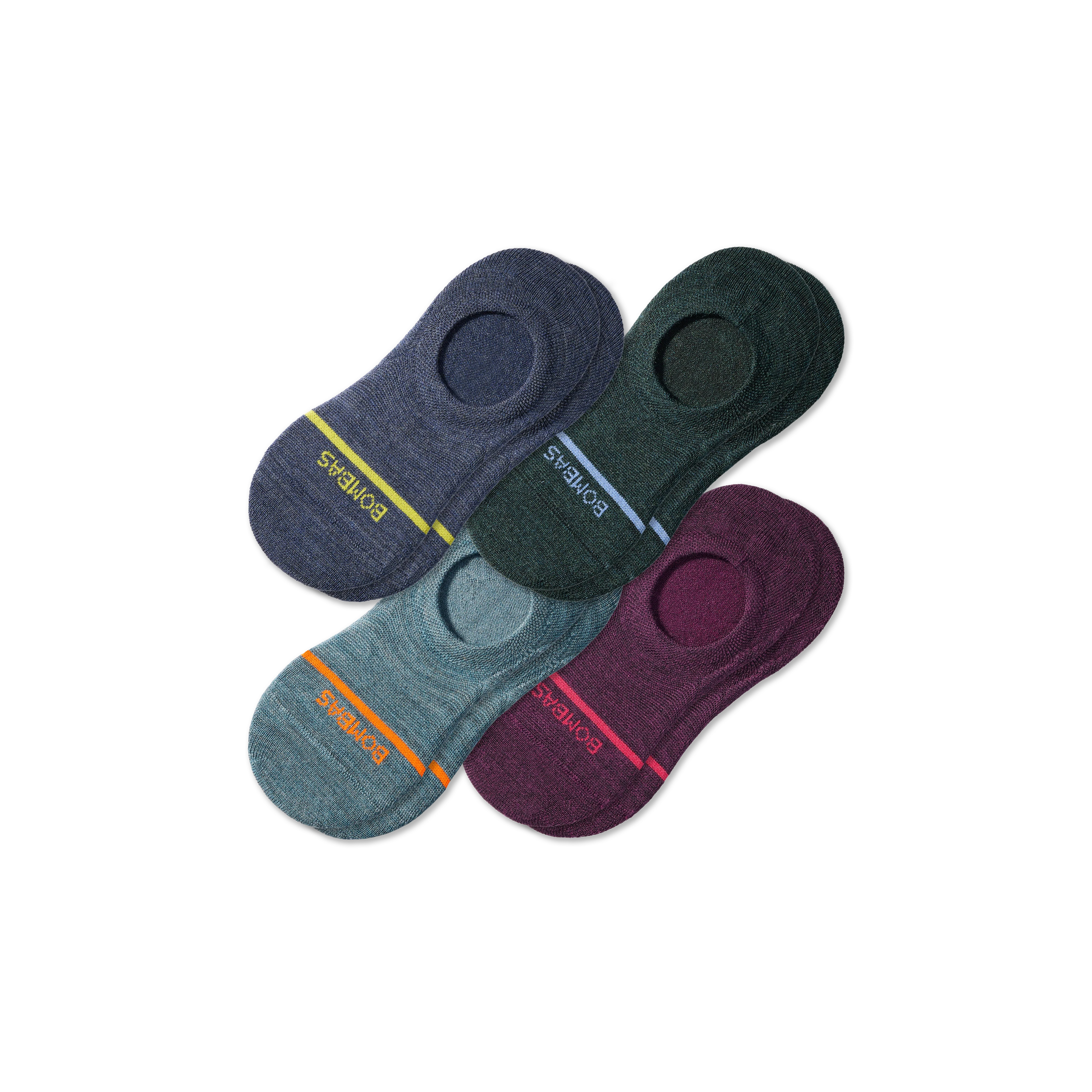 Men's Lightweight Merino Wool Blend No Show Sock 4-Pack - Image 21