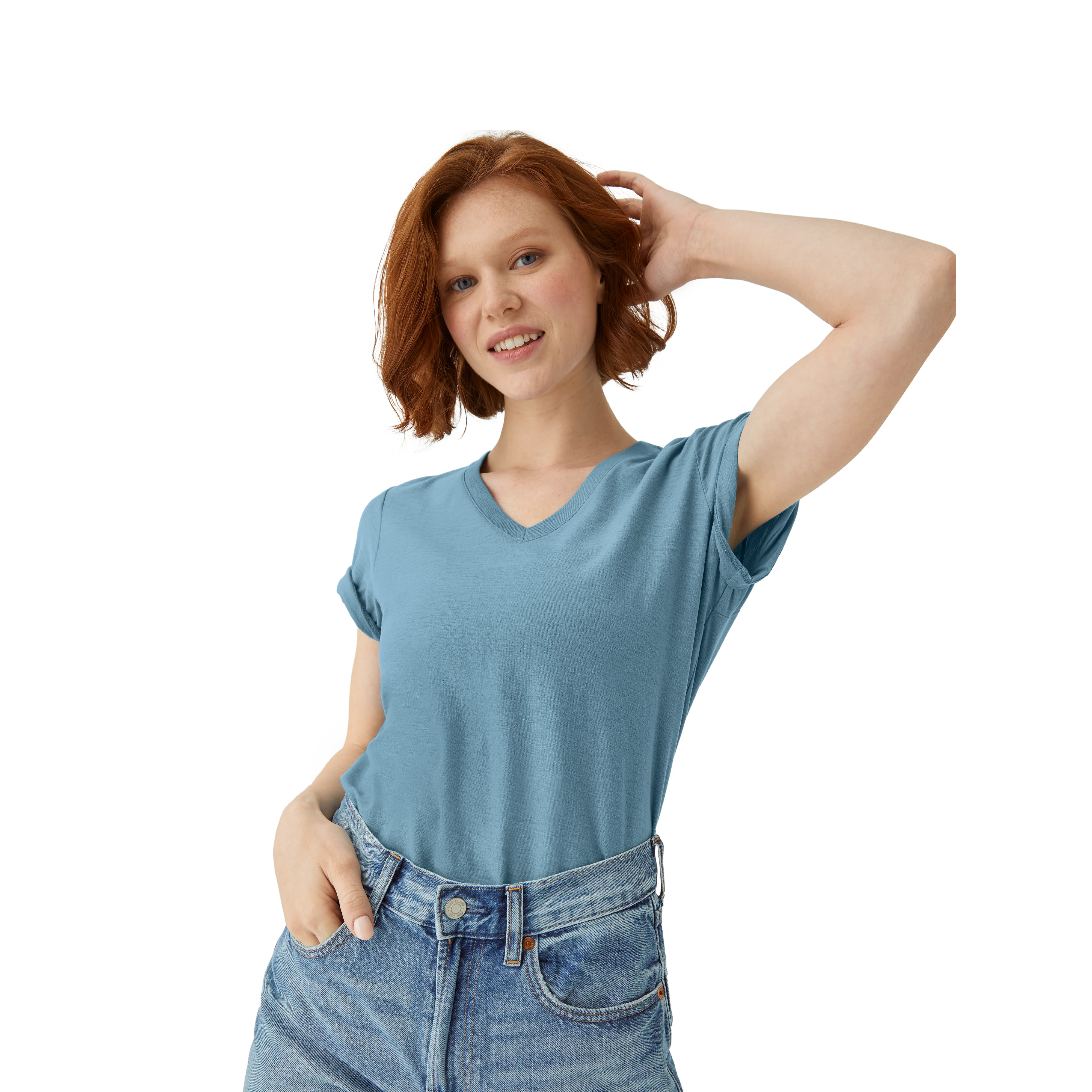 Women's Air Slub V-Neck T-Shirt - Image 16