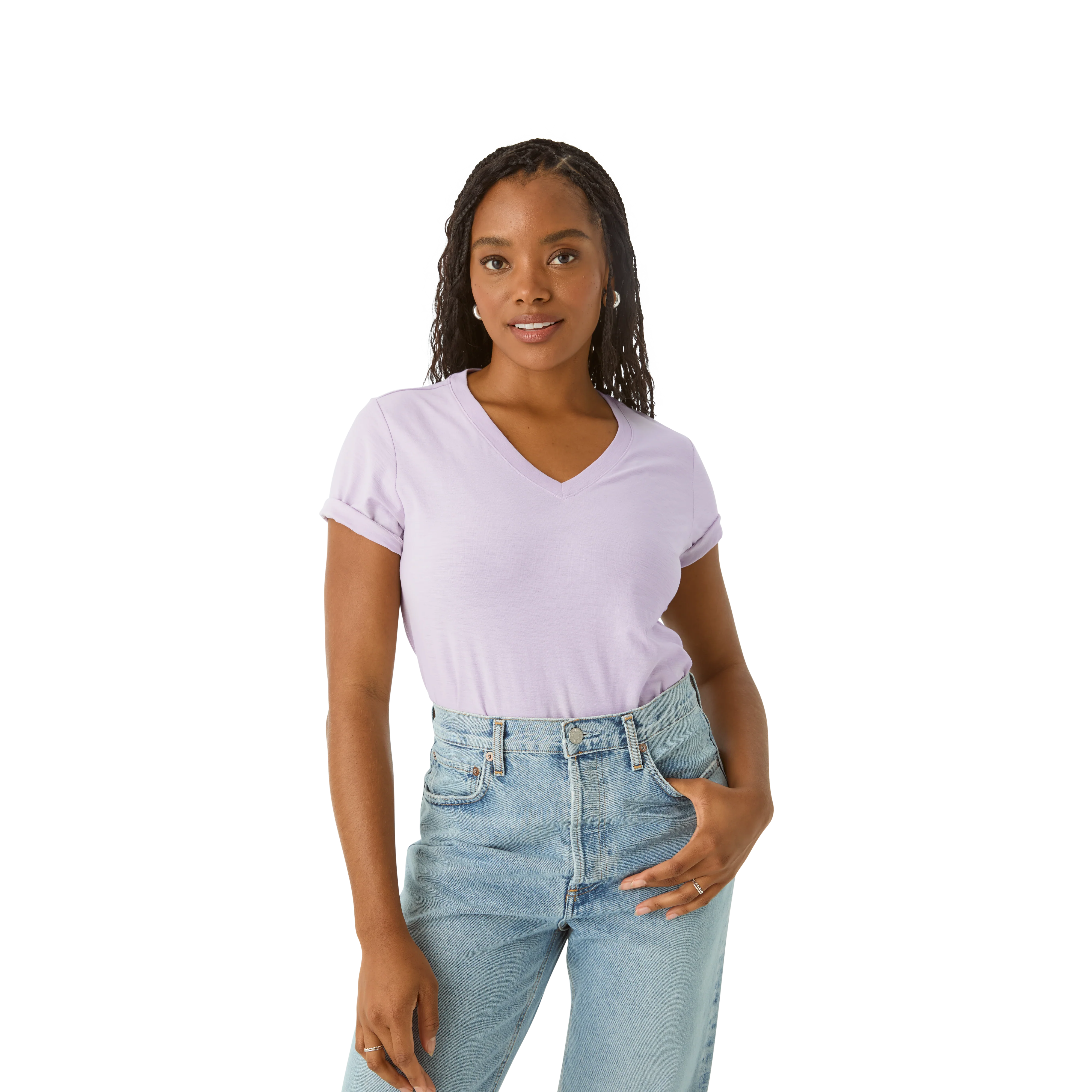 Women's Air Slub V-Neck T-Shirt - Image 6