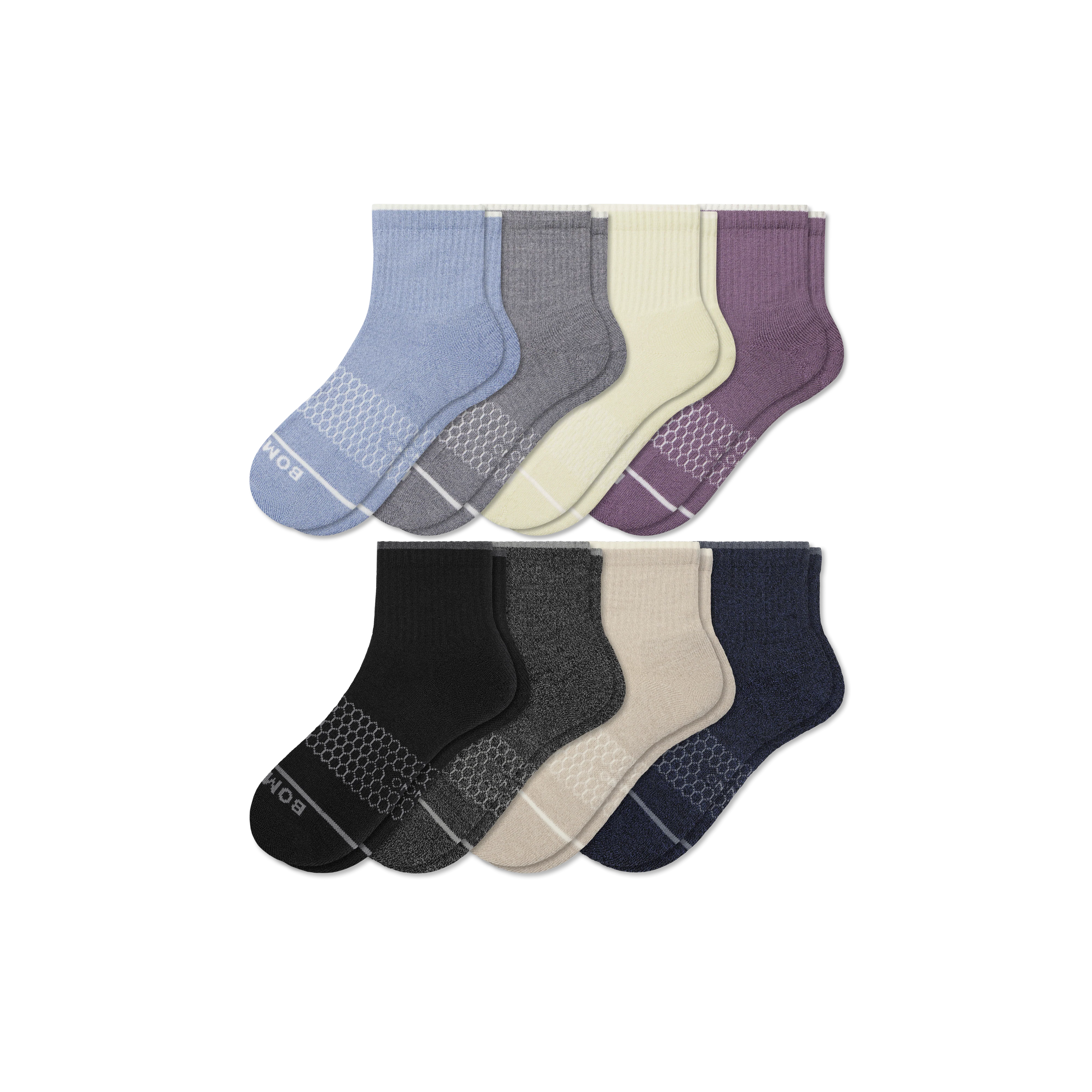 Women's Merino Wool Blend Quarter Sock 8-Pack - Image 14