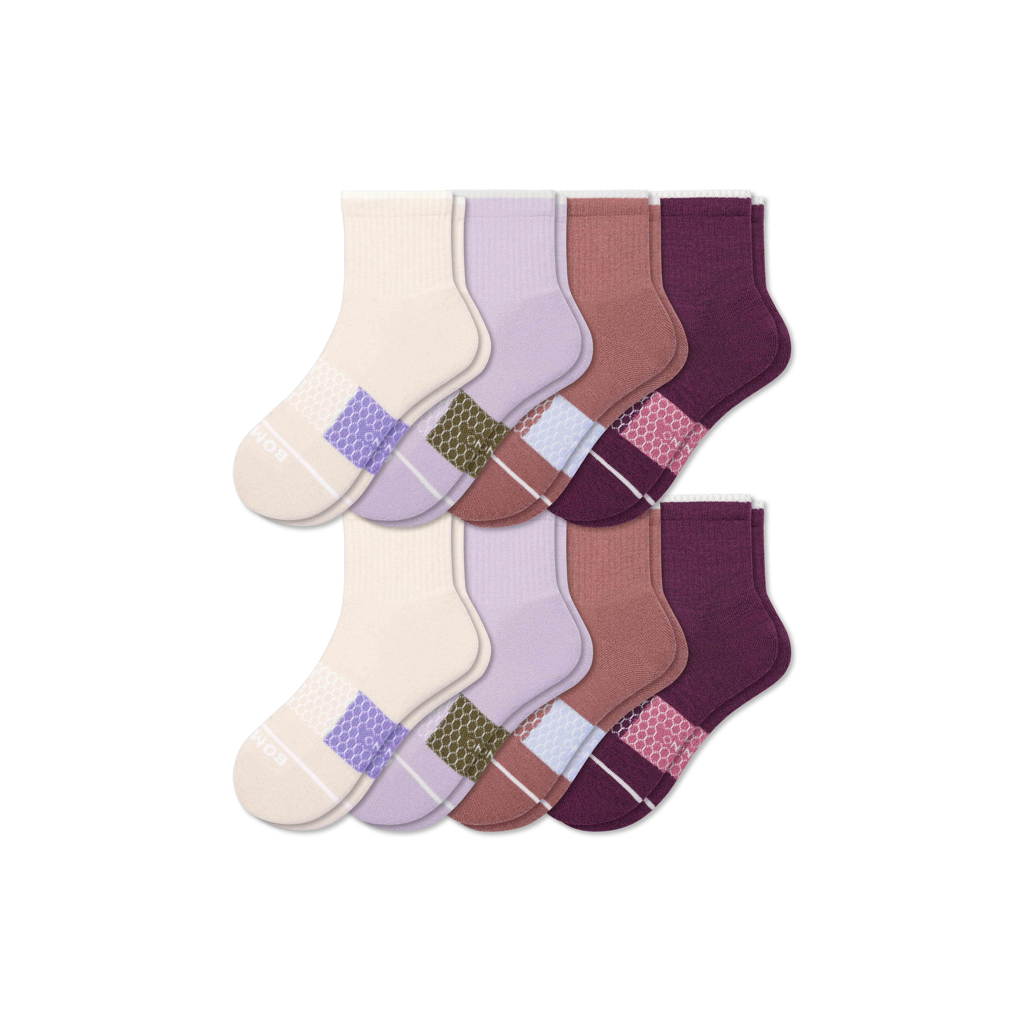 Women's Merino Wool Blend Quarter Sock 8-Pack - Image 16