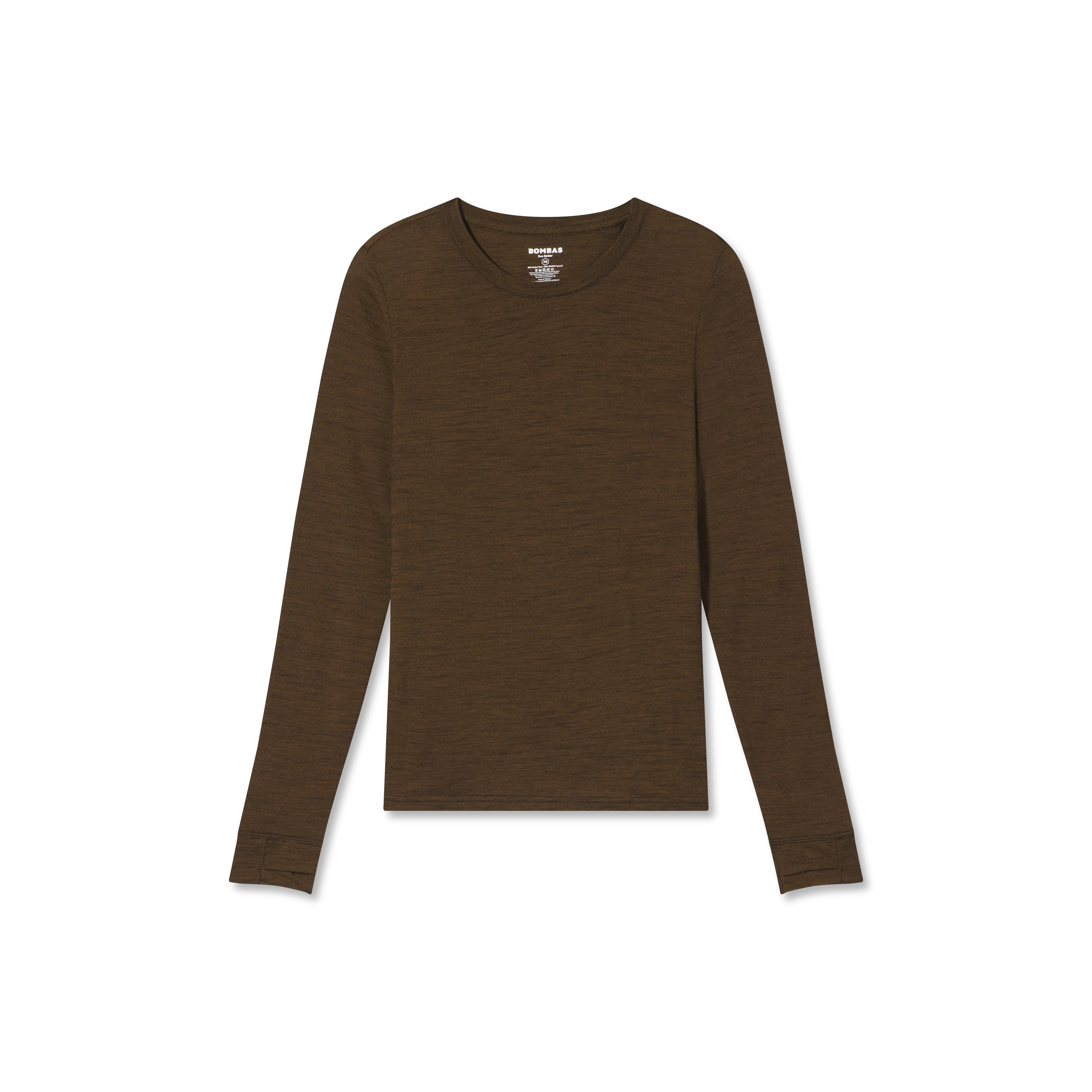 Women's Merino Wool Blend Crew Neck Long Sleeve T-Shirt - Image 10