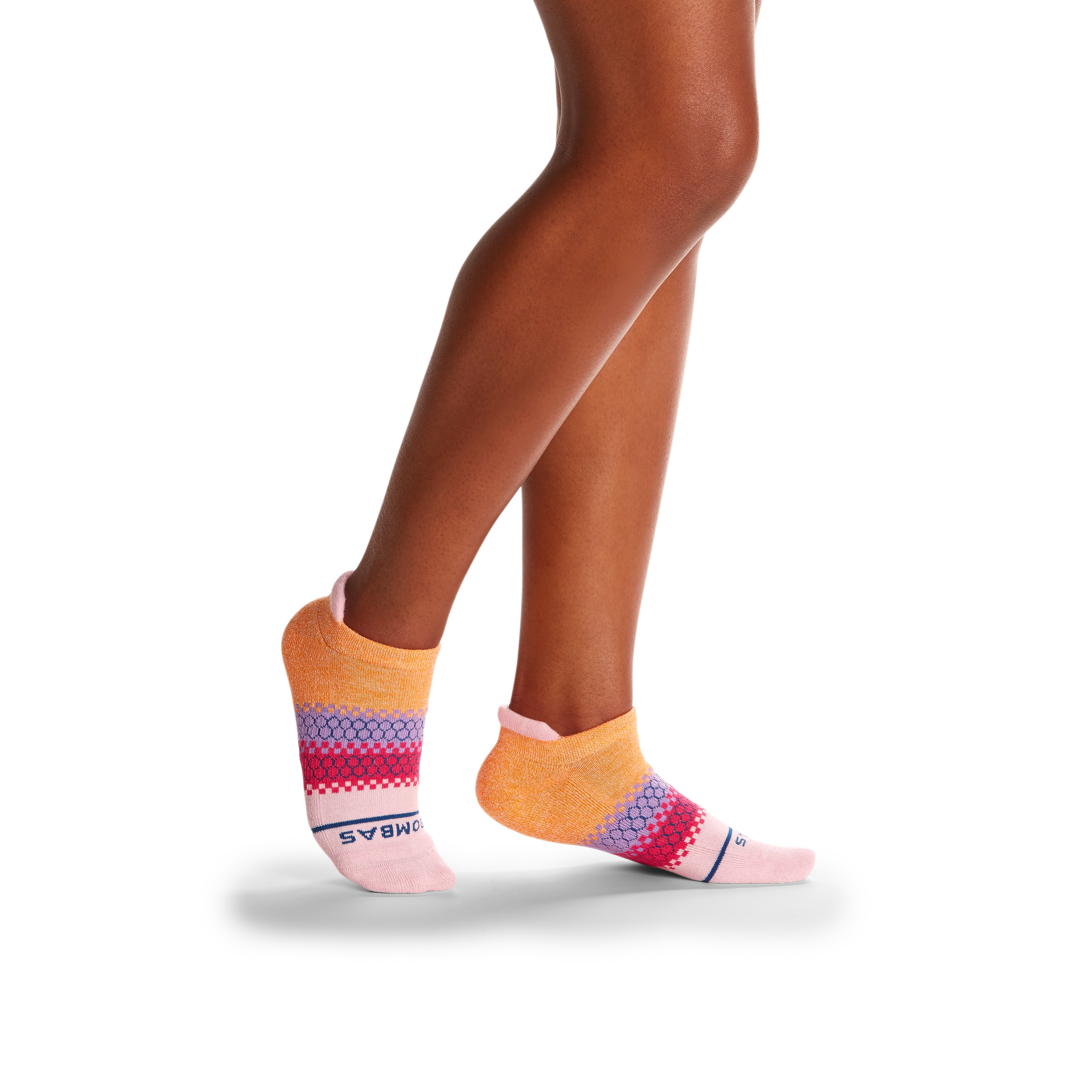 Women's Merino Wool Blend Sunset Stripe Ankle Socks - Image 3