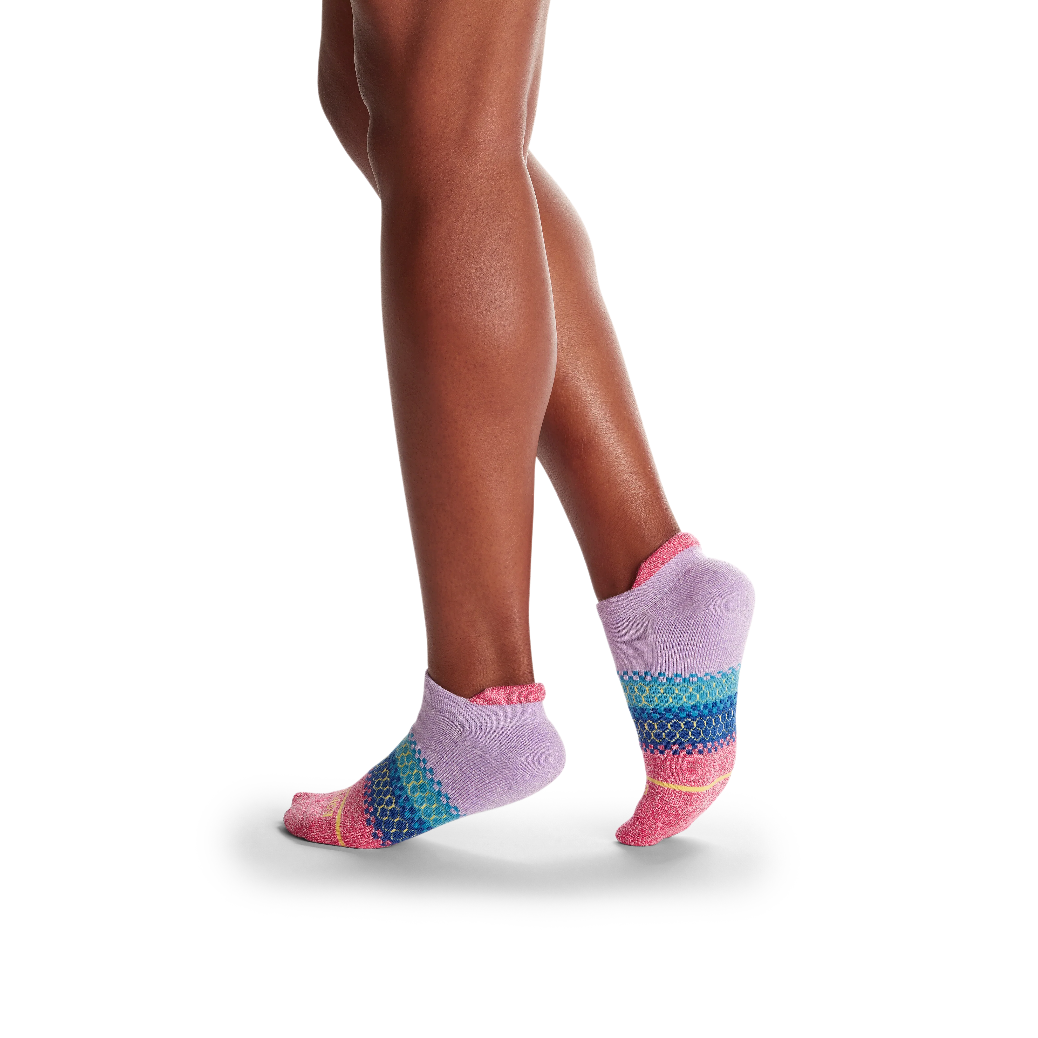 Women's Merino Wool Blend Sunset Stripe Ankle Socks - Image 7