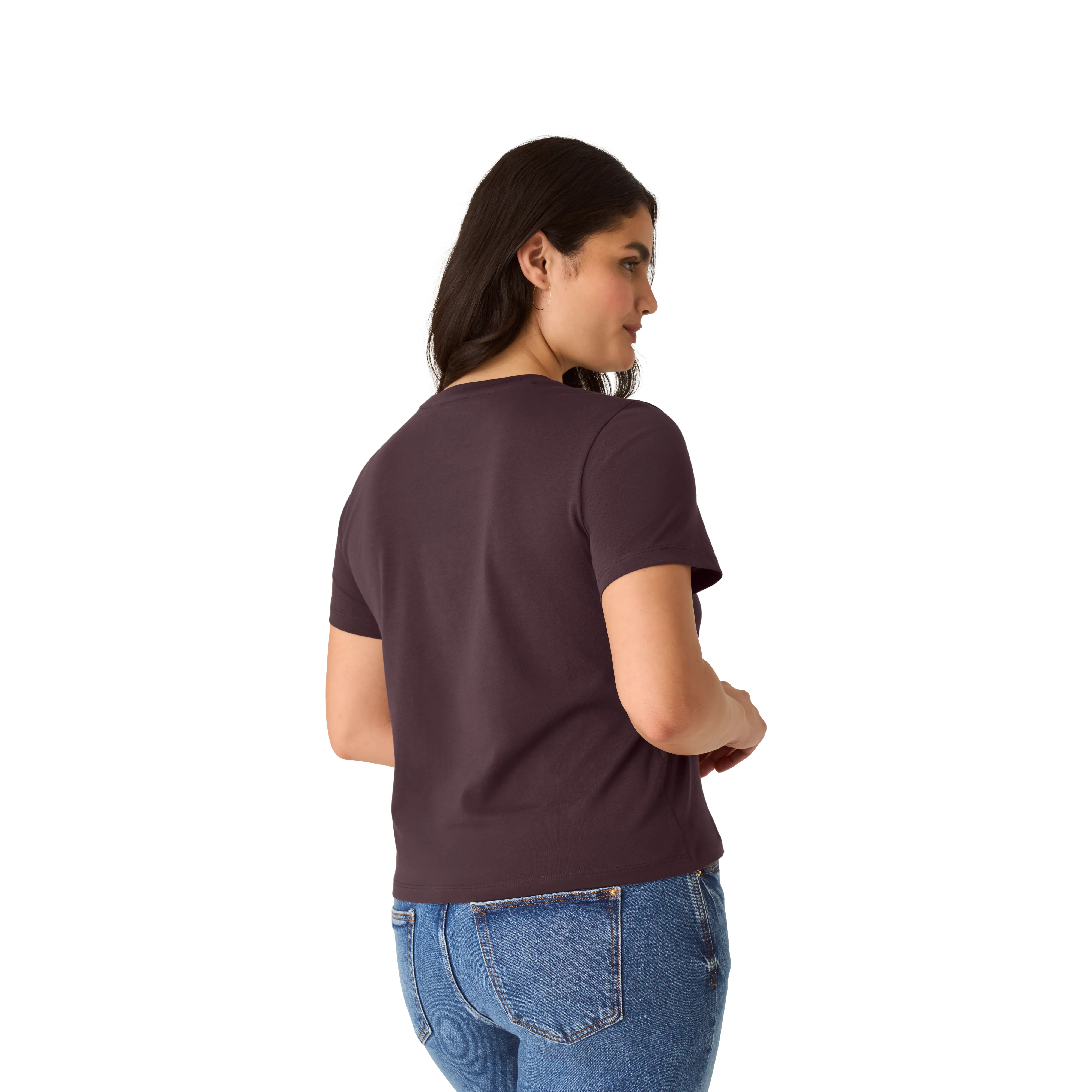 Women's Pima Cotton Crew Neck T-Shirt - Image 10