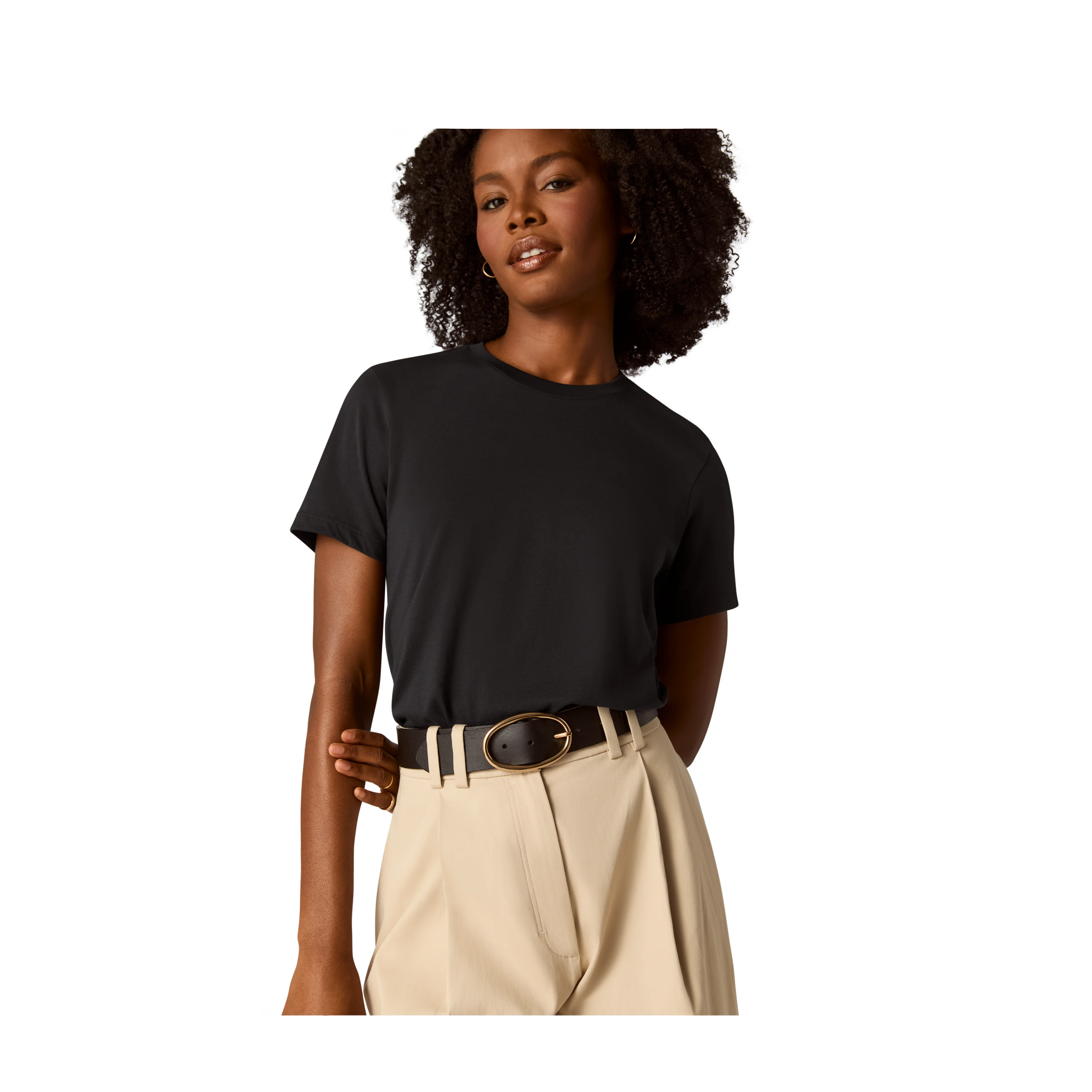 Women's Pima Cotton Crew Neck T-Shirt - Image 19