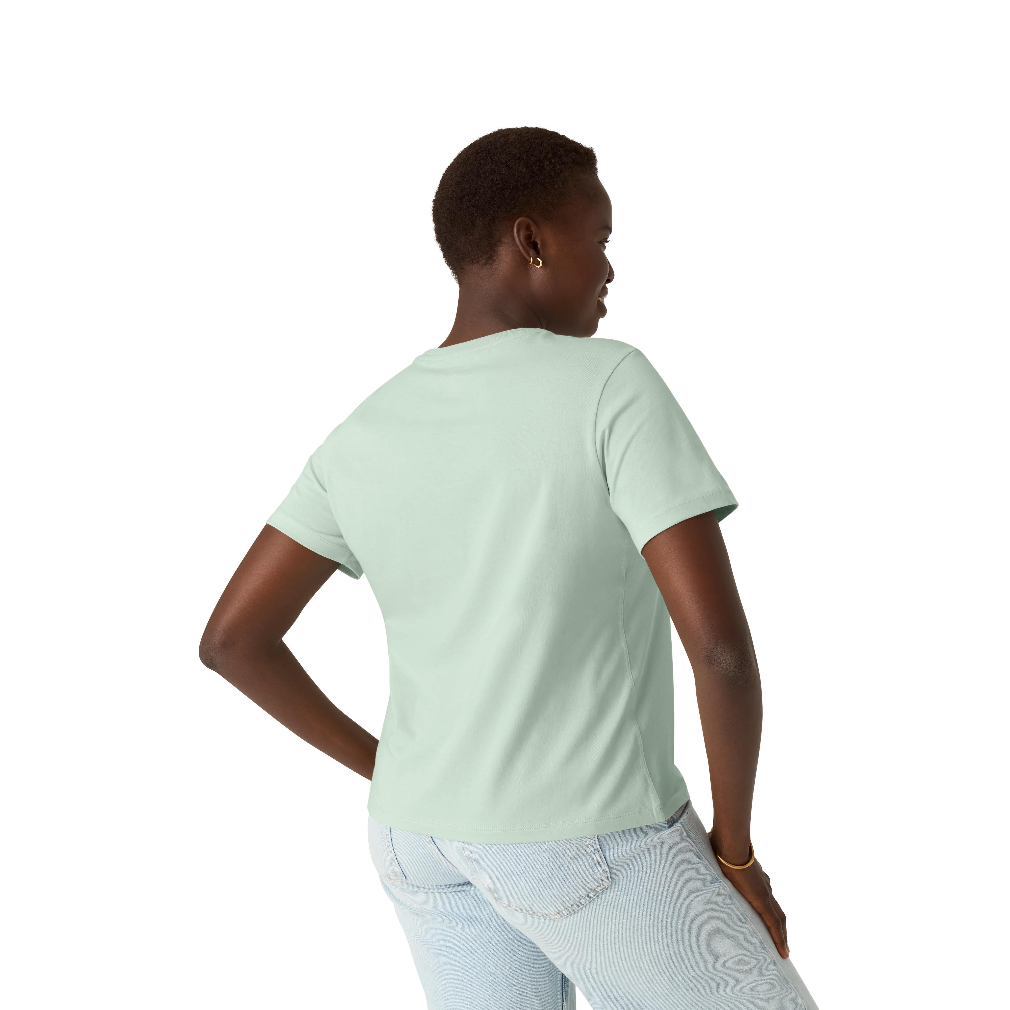 Women's Pima Cotton Crew Neck T-Shirt - Image 3