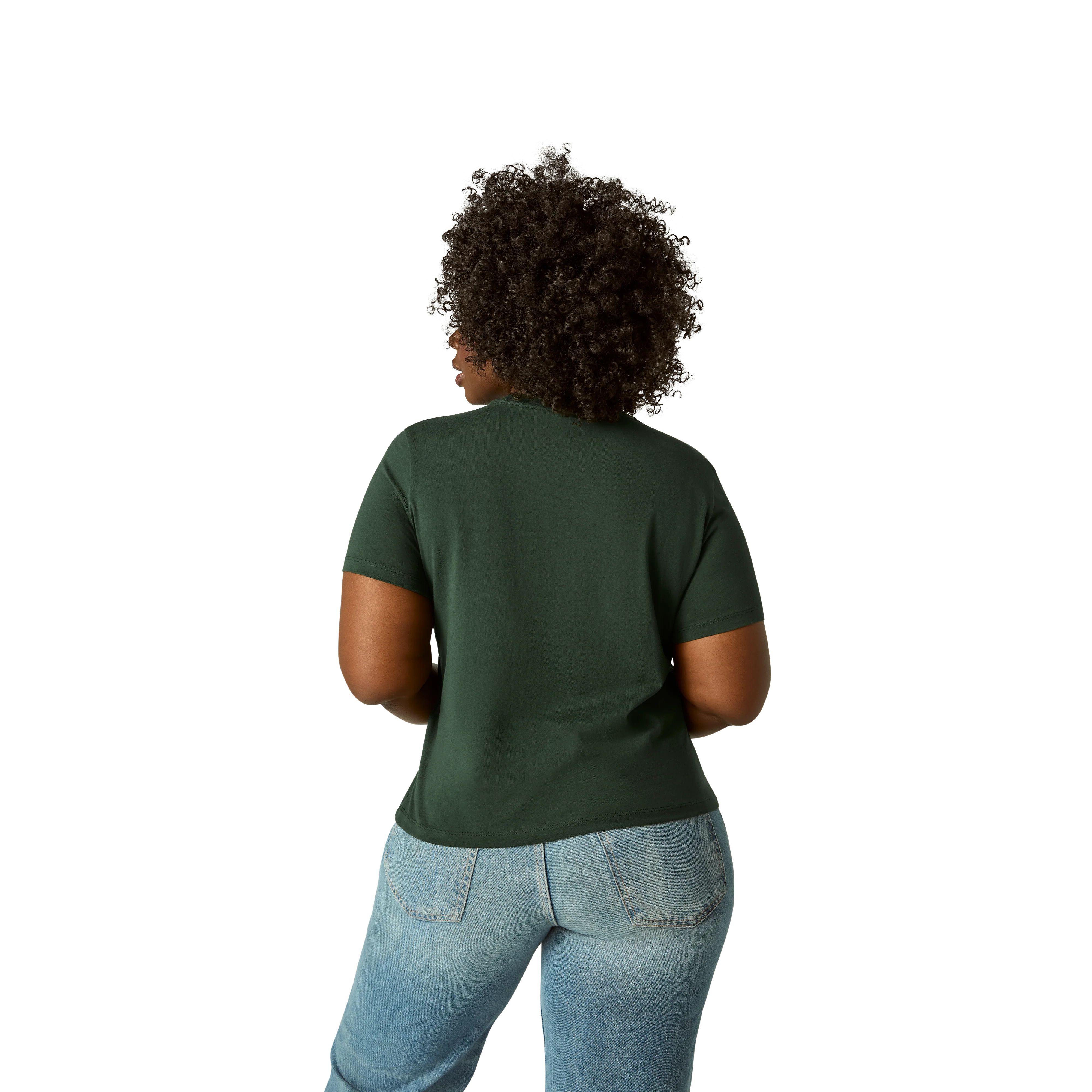 Women's Pima Cotton Crew Neck T-Shirt - Image 38