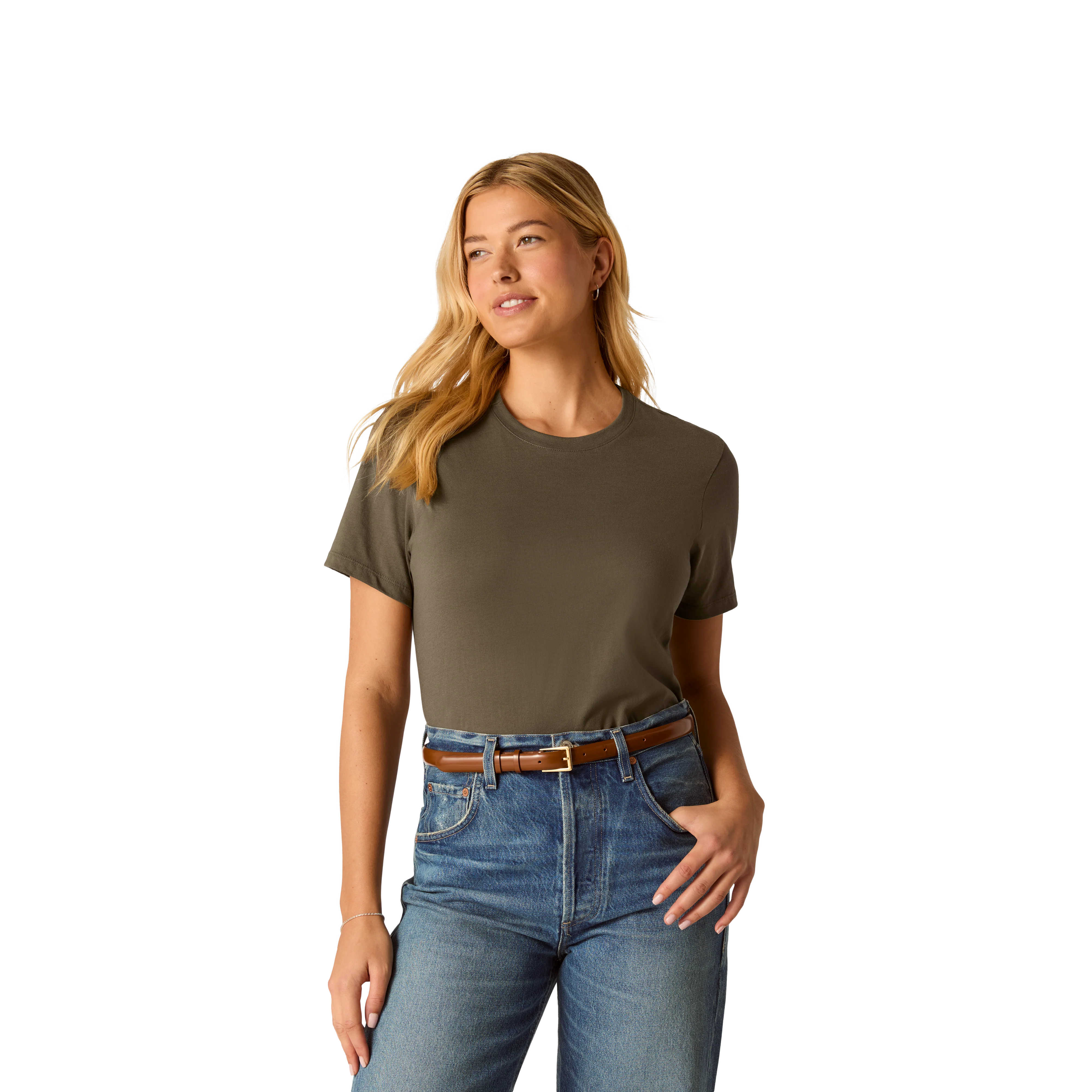 Women's Pima Cotton Crew Neck T-Shirt - Image 48