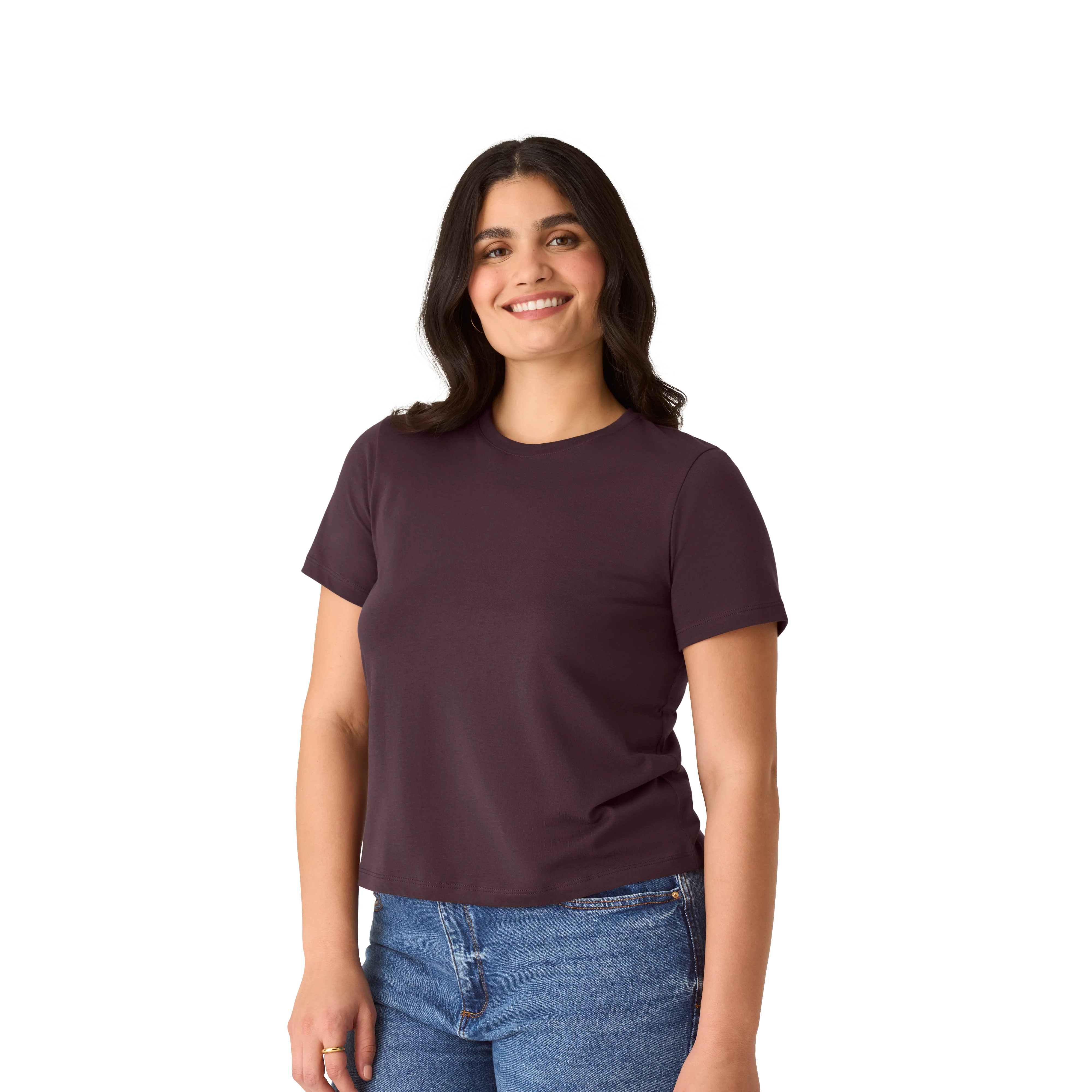 Women's Pima Cotton Crew Neck T-Shirt - Image 8