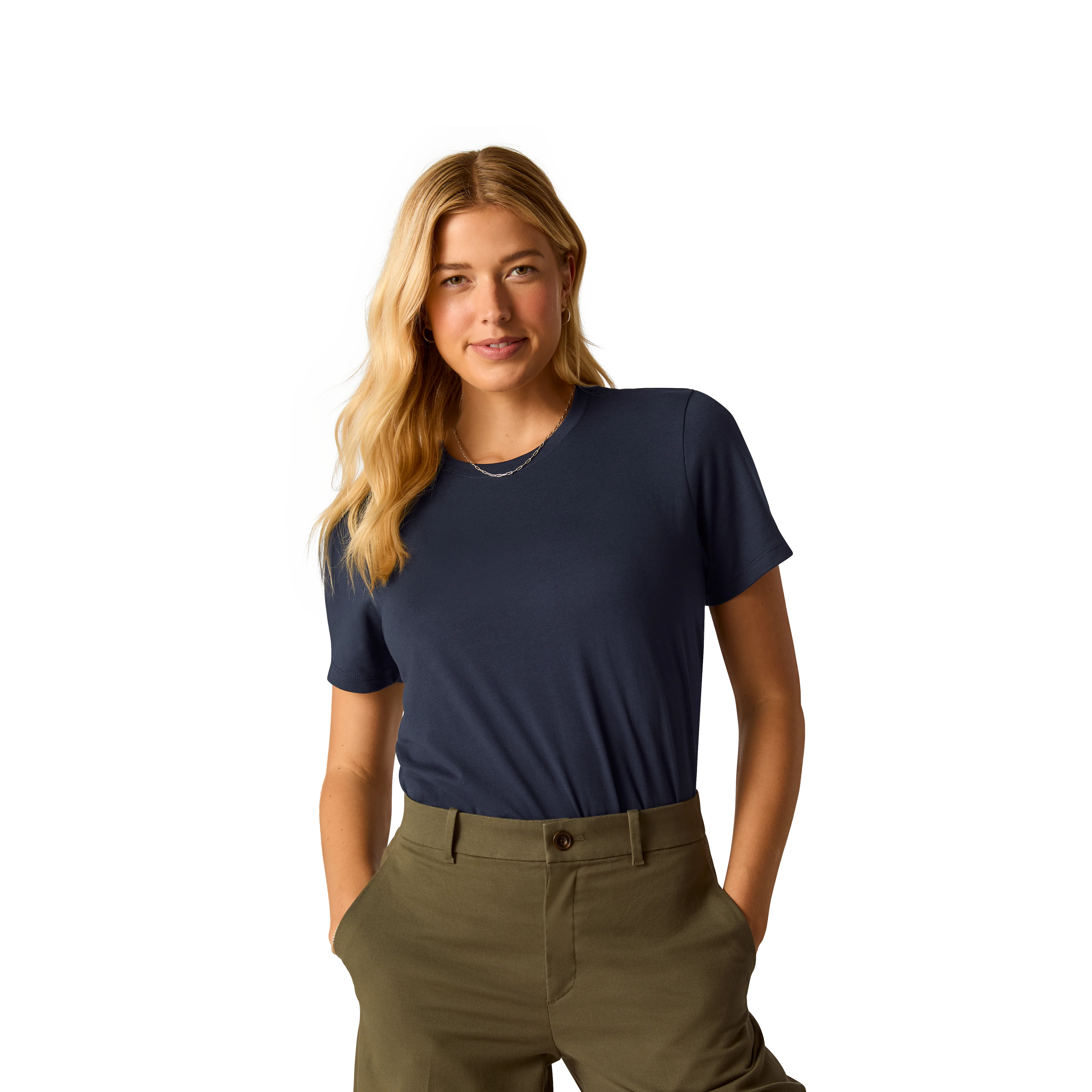 Women's Pima Cotton Crew Neck T-Shirt 6-Pack - Image 12