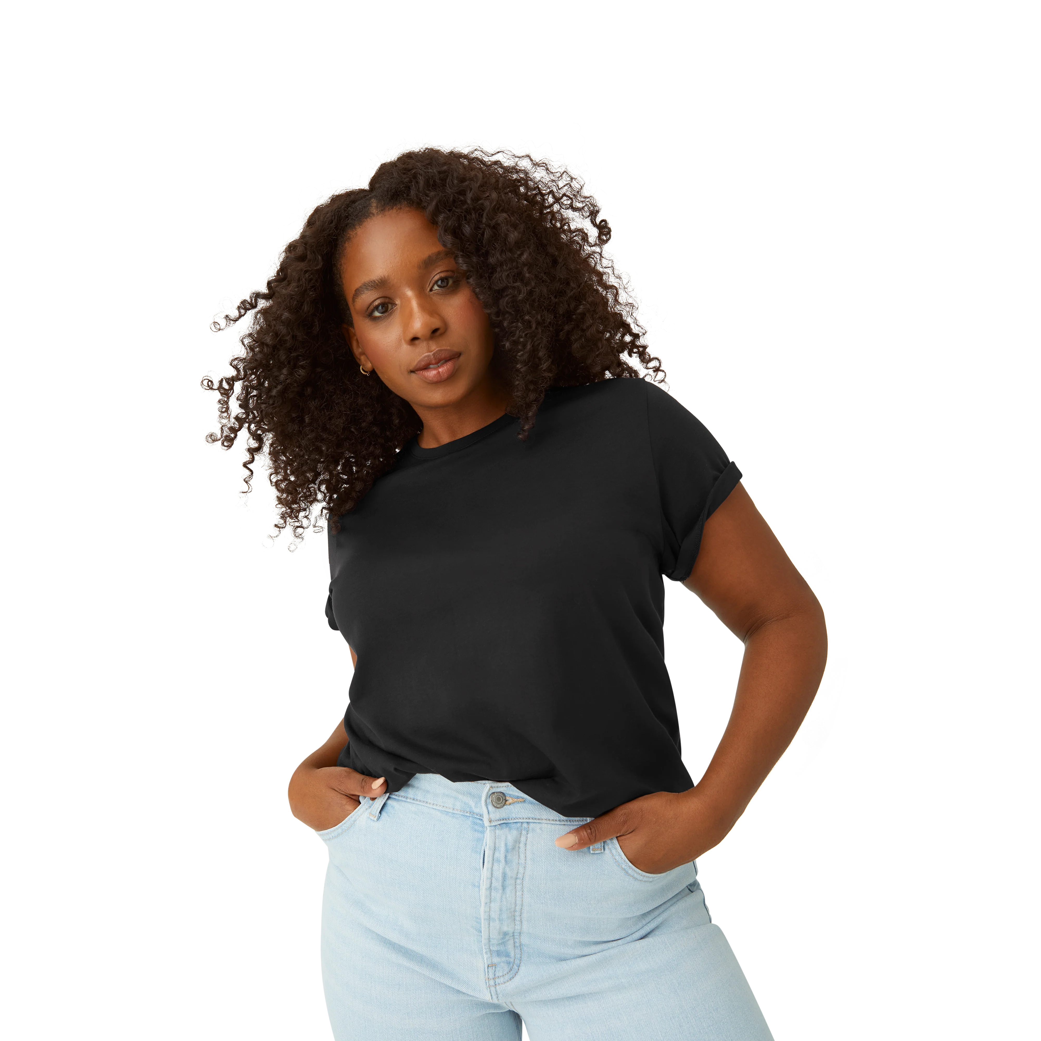 Women's Pima Cotton Crew Neck T-Shirt 6-Pack - Image 29