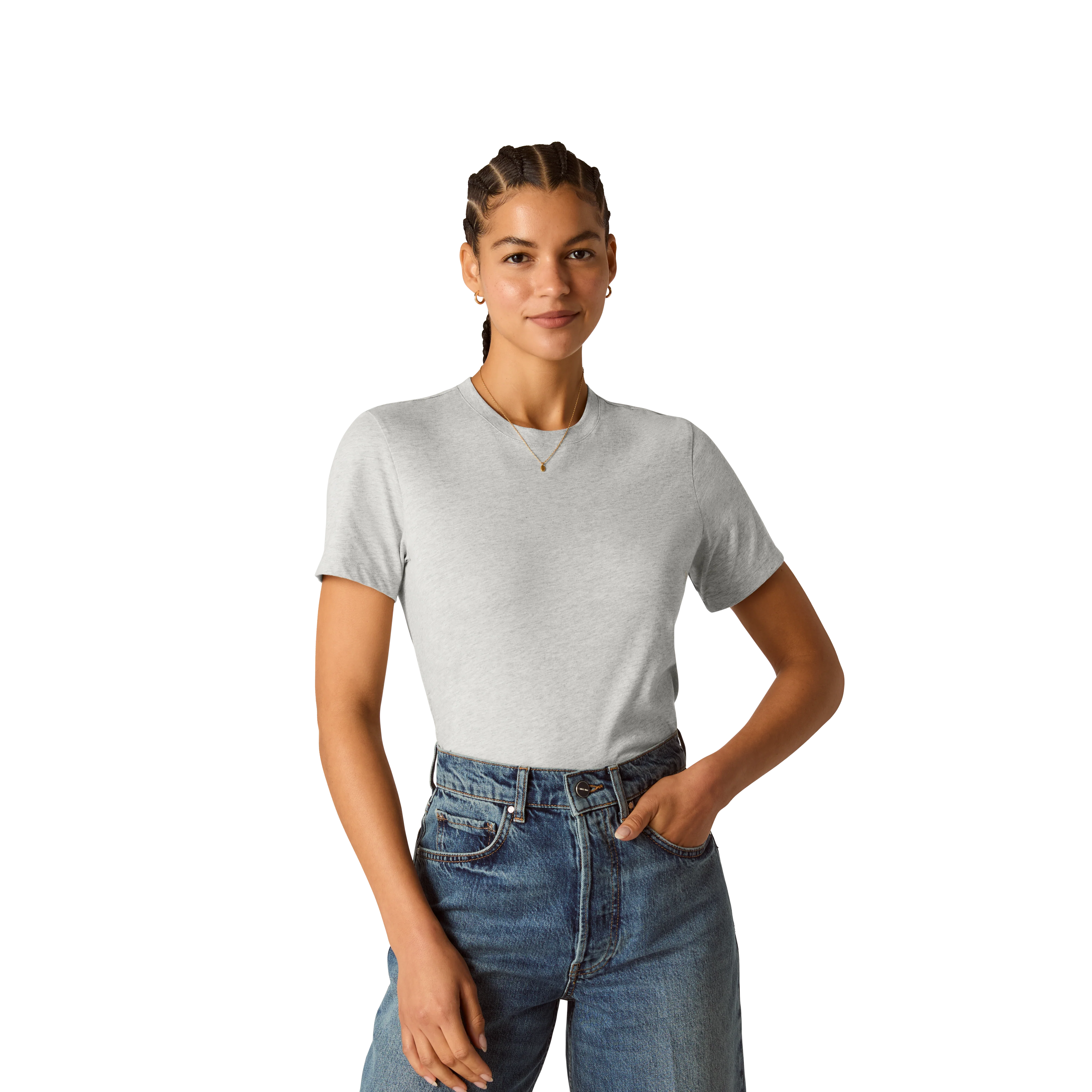 Women's Pima Cotton Crew Neck T-Shirt 6-Pack - Image 6