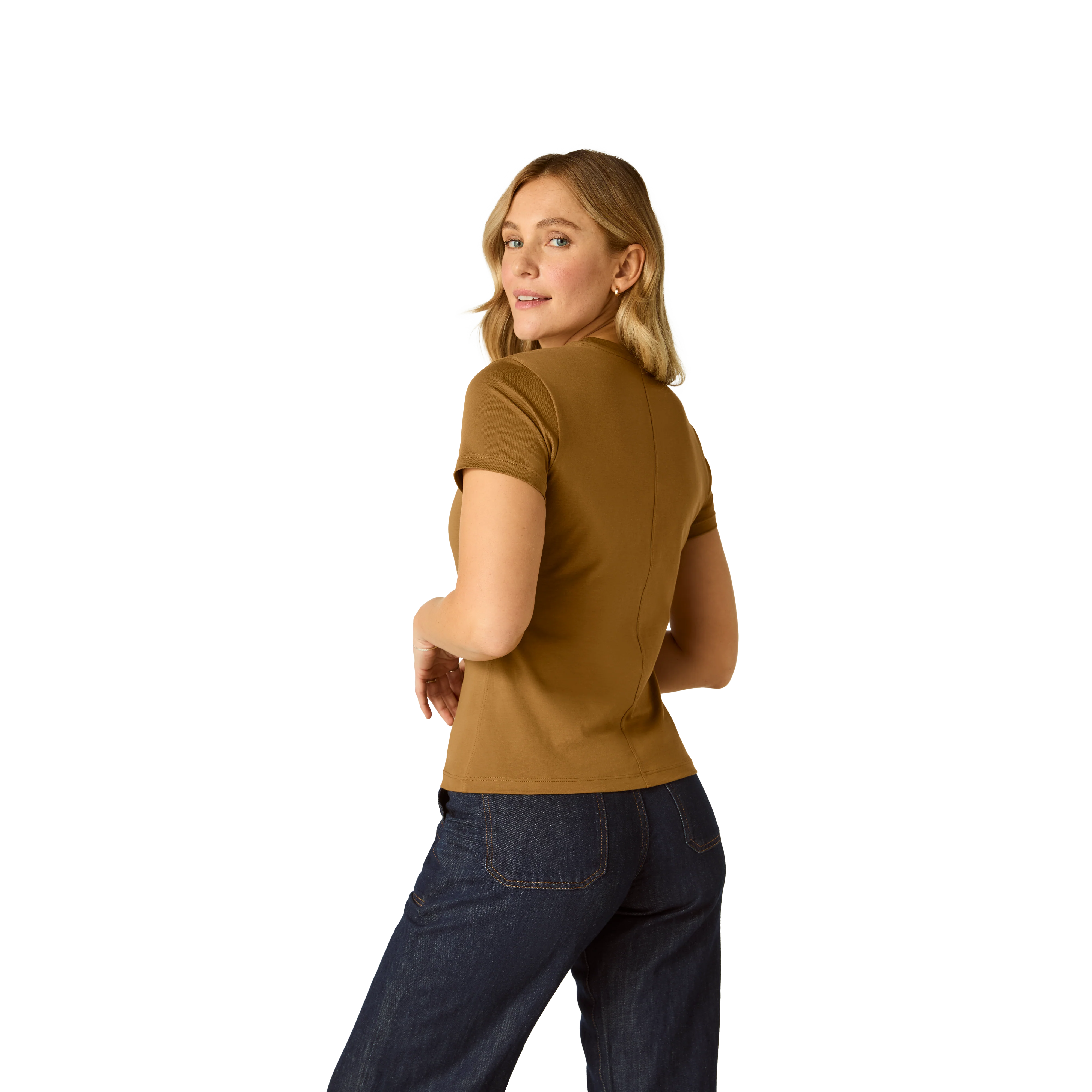 Women's Pima Cotton Slim Crew Neck T-Shirt - Image 11