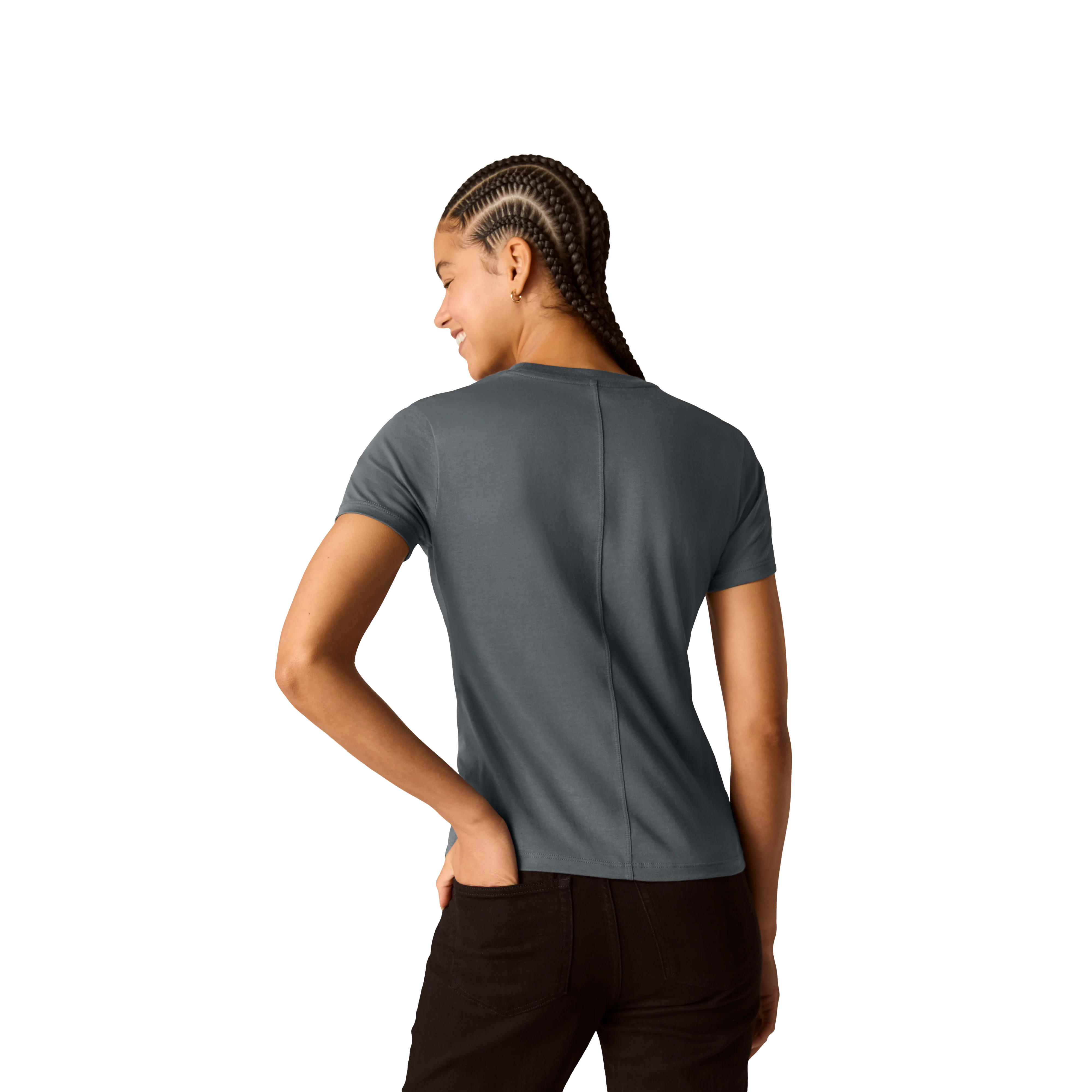 Women's Pima Cotton Slim Crew Neck T-Shirt - Image 16