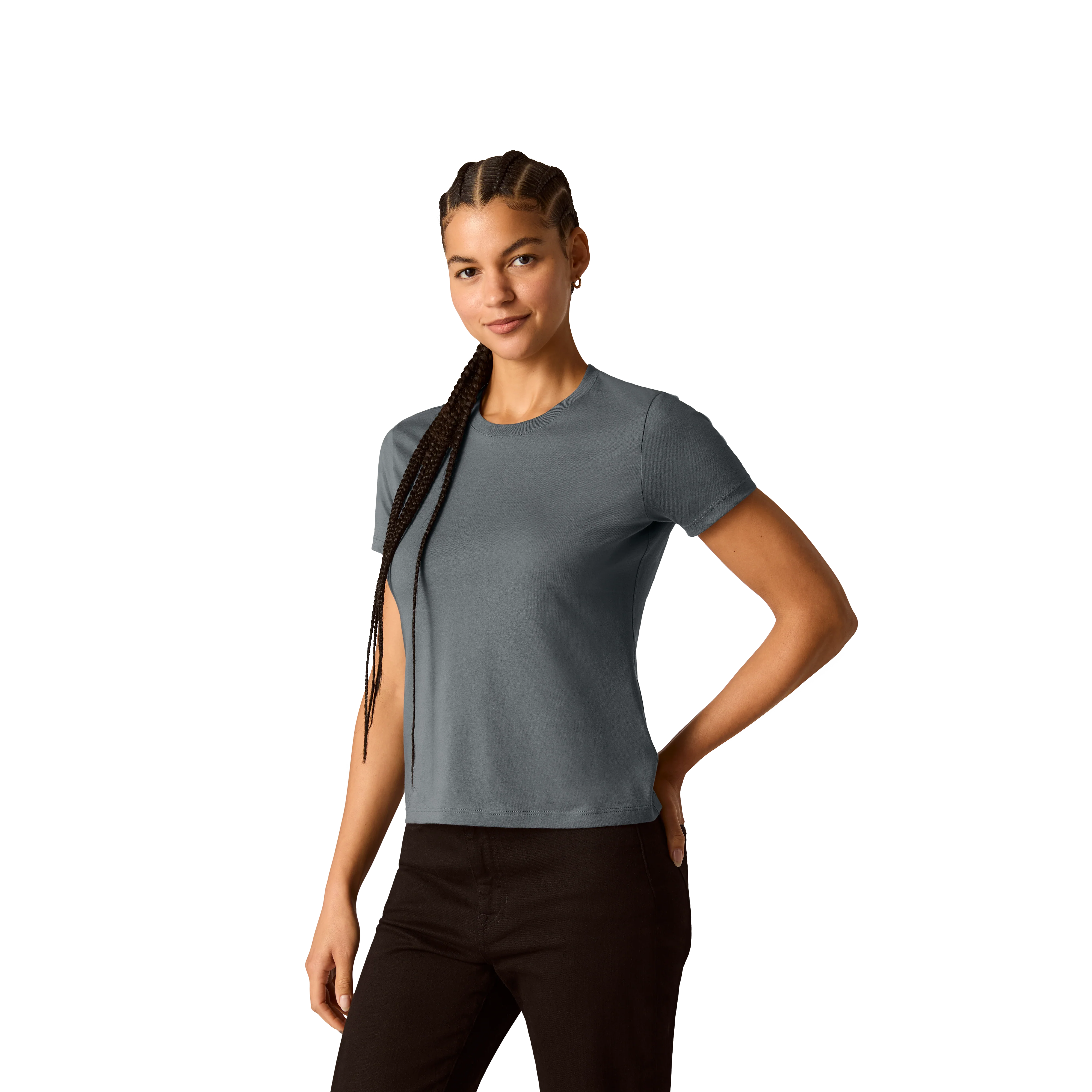 Women's Pima Cotton Slim Crew Neck T-Shirt - Image 17