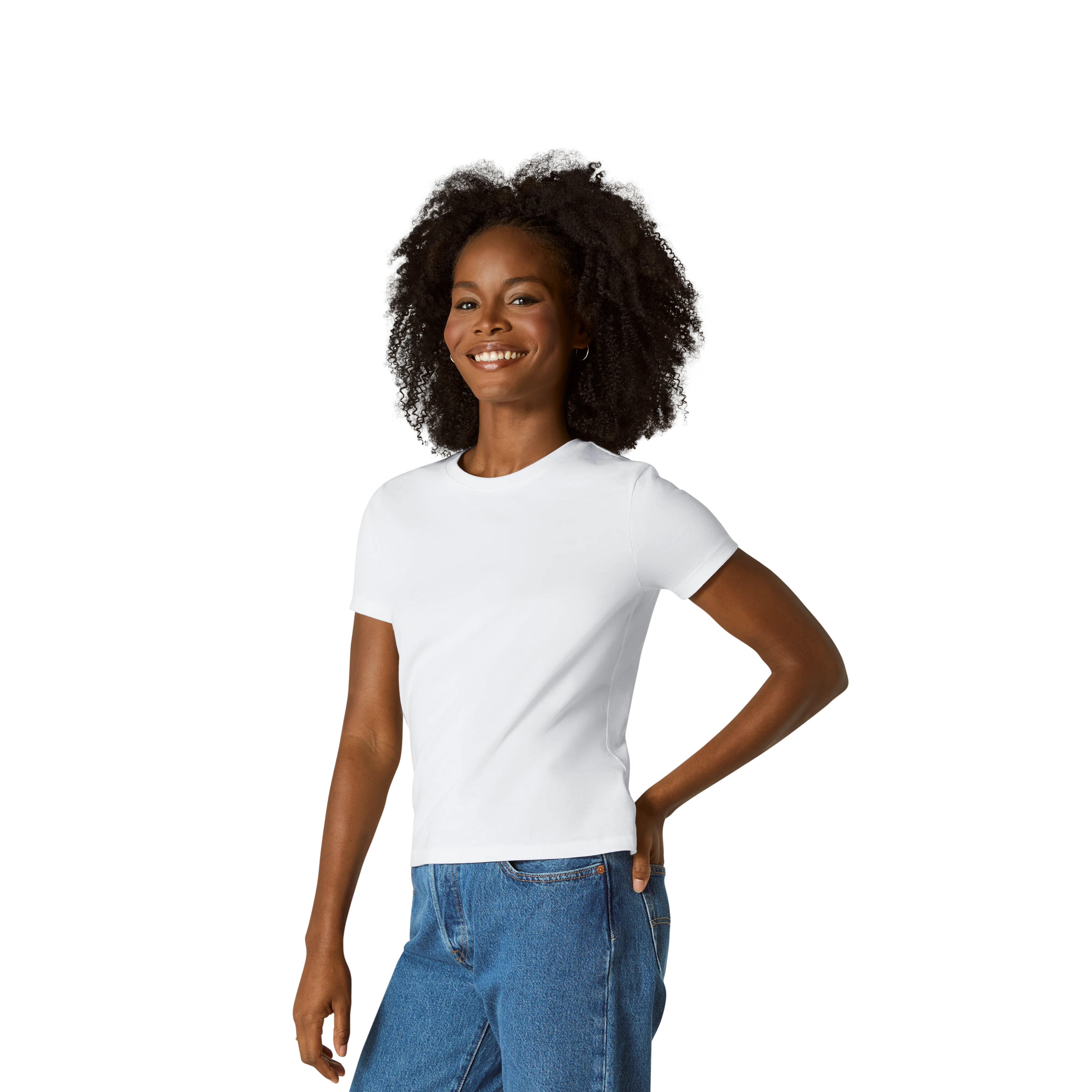 Women's Pima Cotton Slim Crew Neck T-Shirt - Image 20