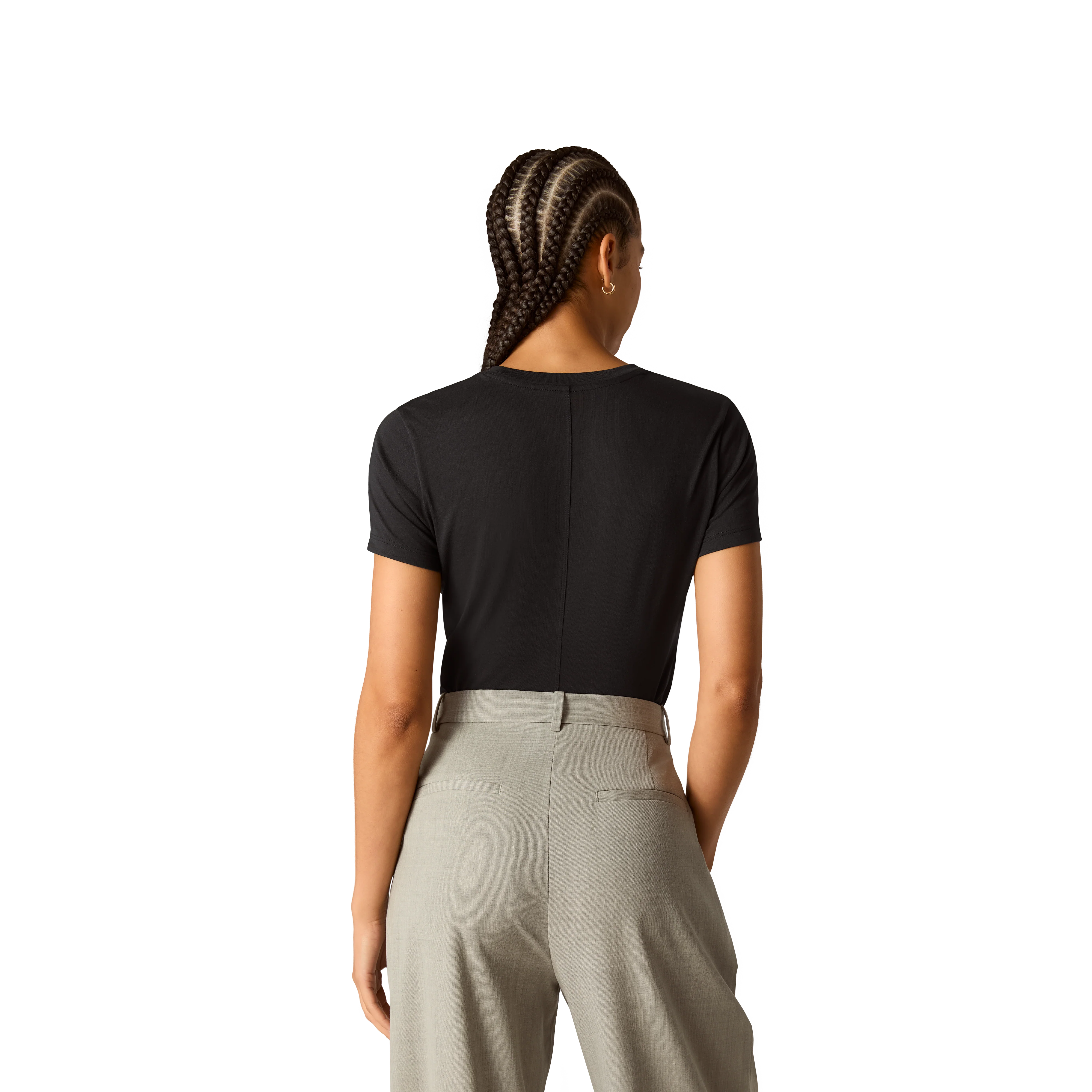 Women's Pima Cotton Slim Crew Neck T-Shirt - Image 29