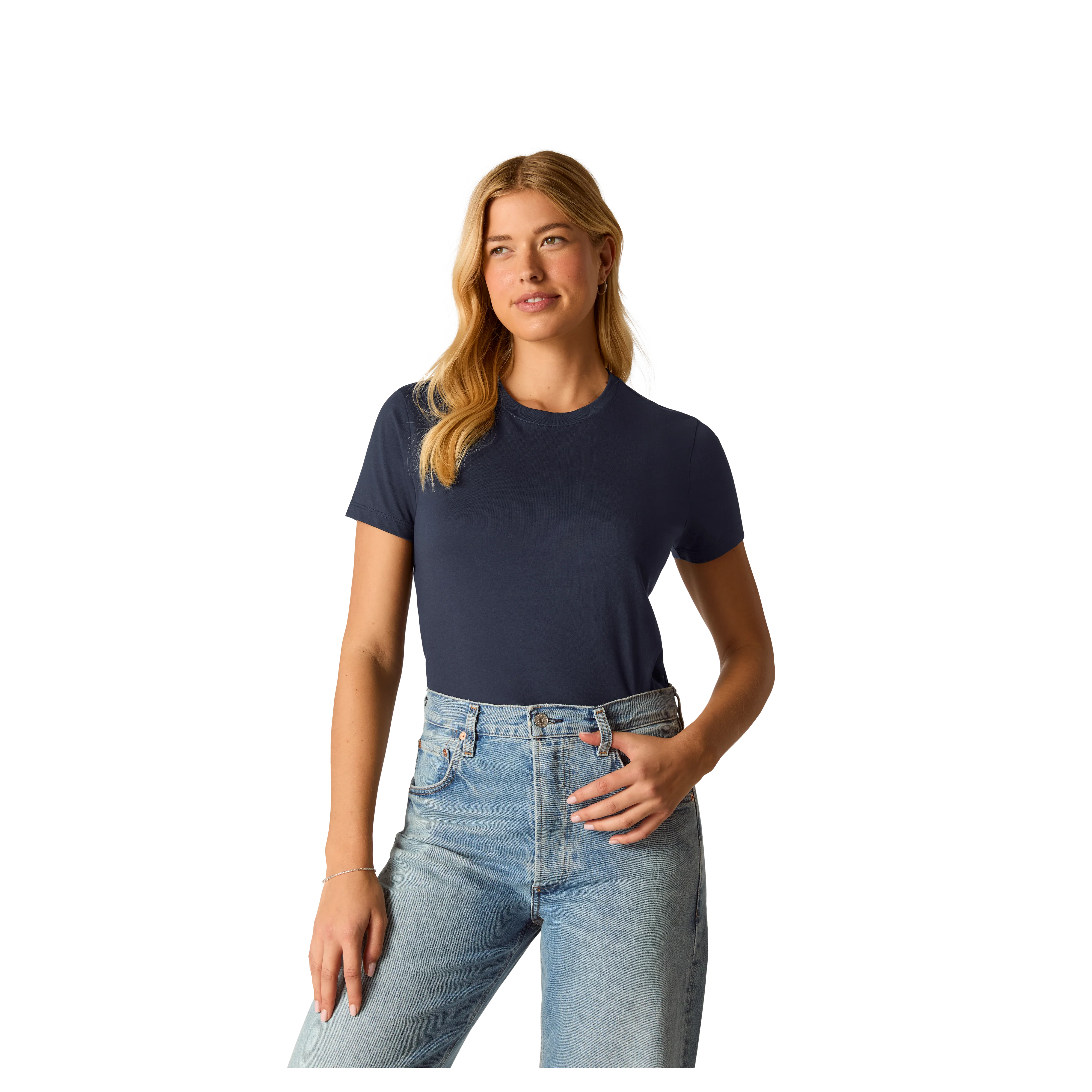 Women's Pima Cotton Slim Crew Neck T-Shirt 3-Pack - Image 13