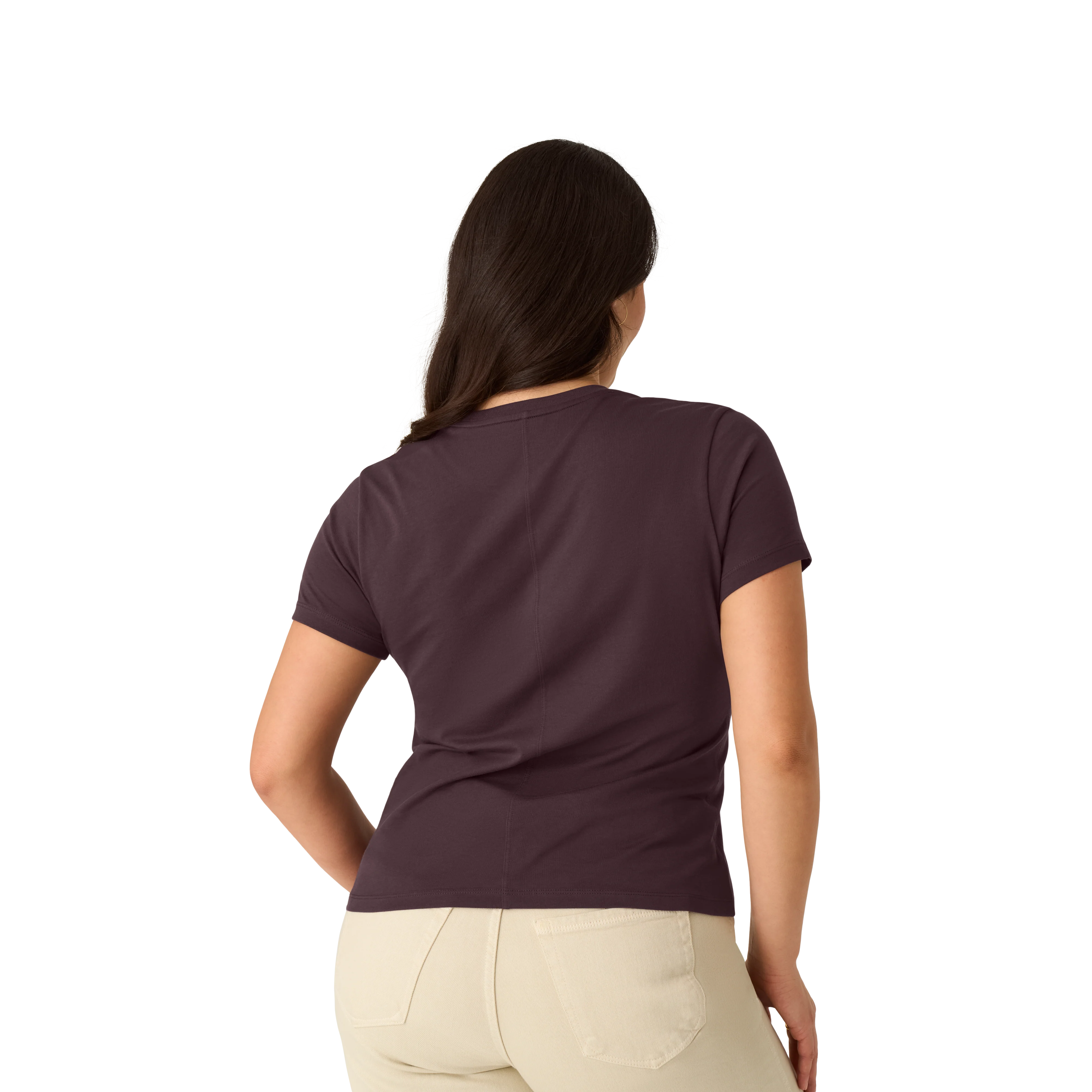 Women's Pima Cotton Slim Crew Neck T-Shirt - Image 3