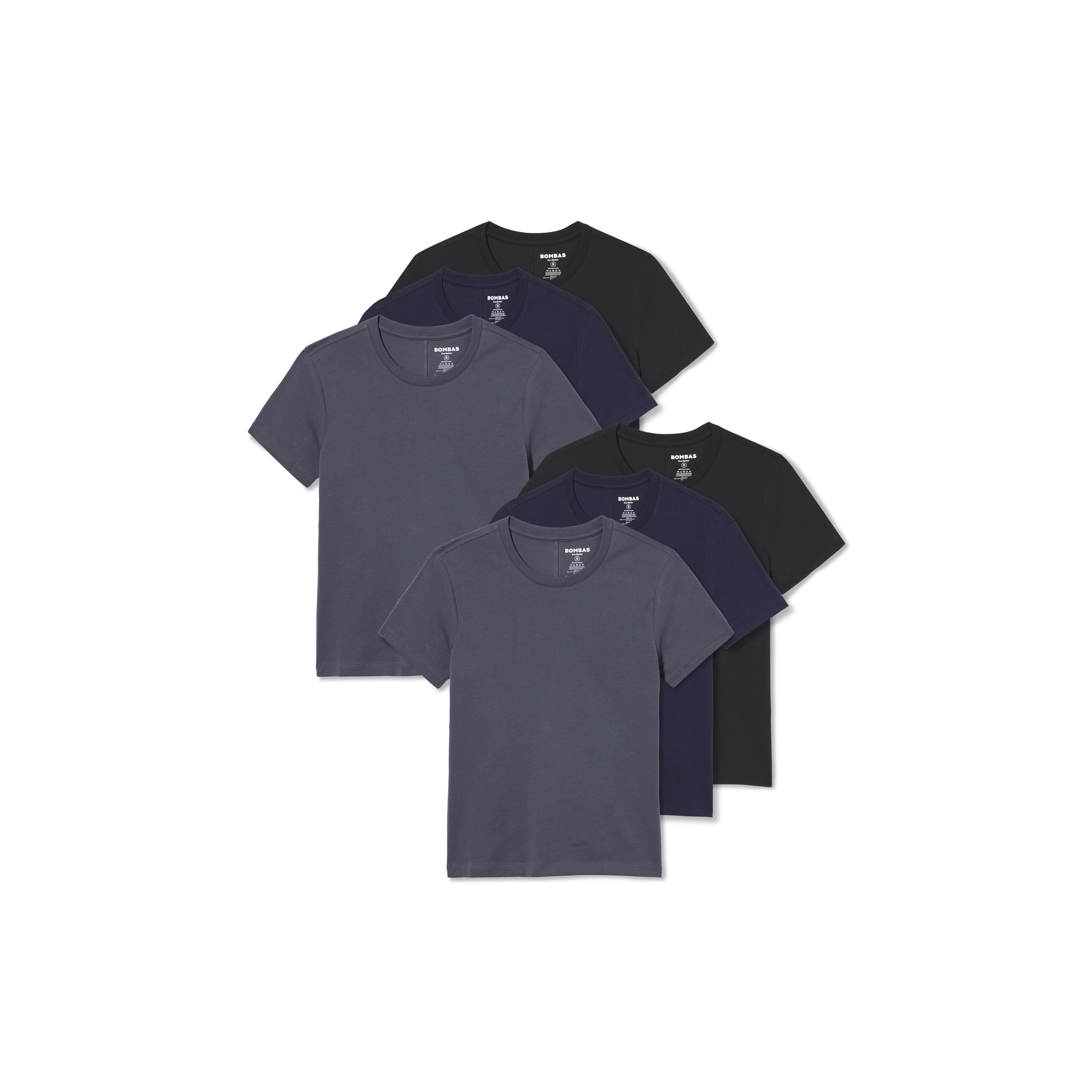 Women's Pima Cotton Slim Crew Neck T-Shirt 6-Pack - Image 13