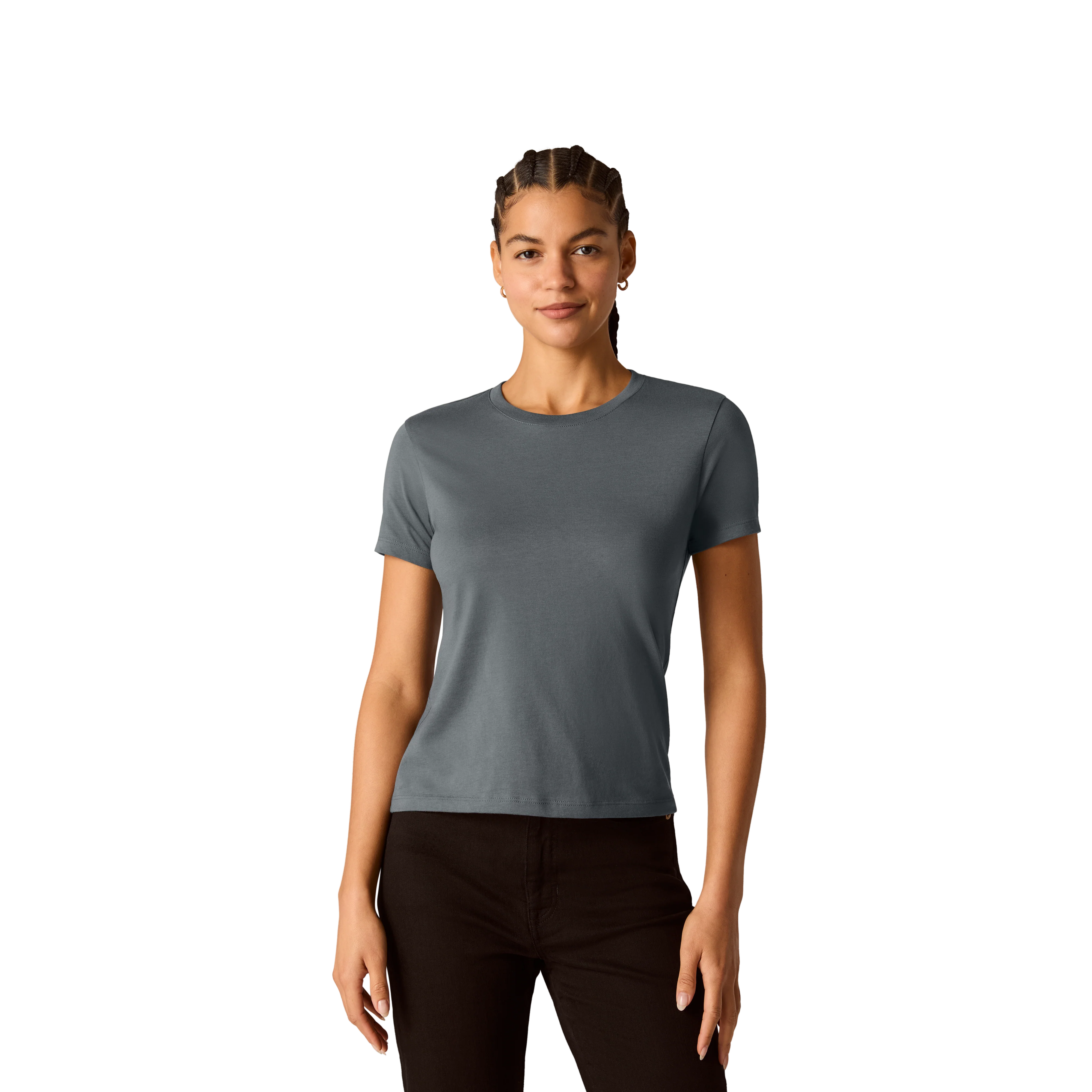 Women's Pima Cotton Slim Crew Neck T-Shirt 6-Pack - Image 14