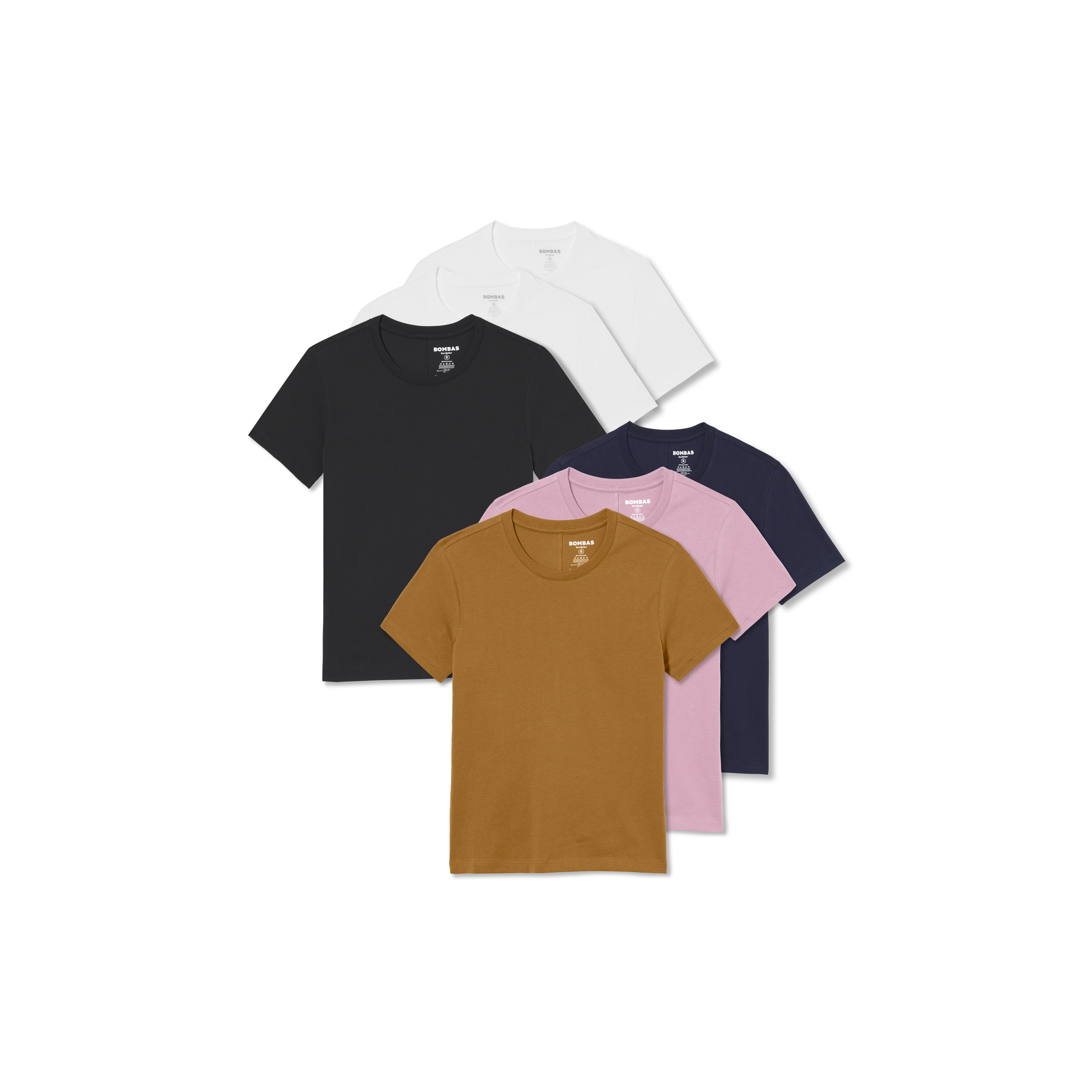 Women's Pima Cotton Slim Crew Neck T-Shirt 6-Pack - Image 8