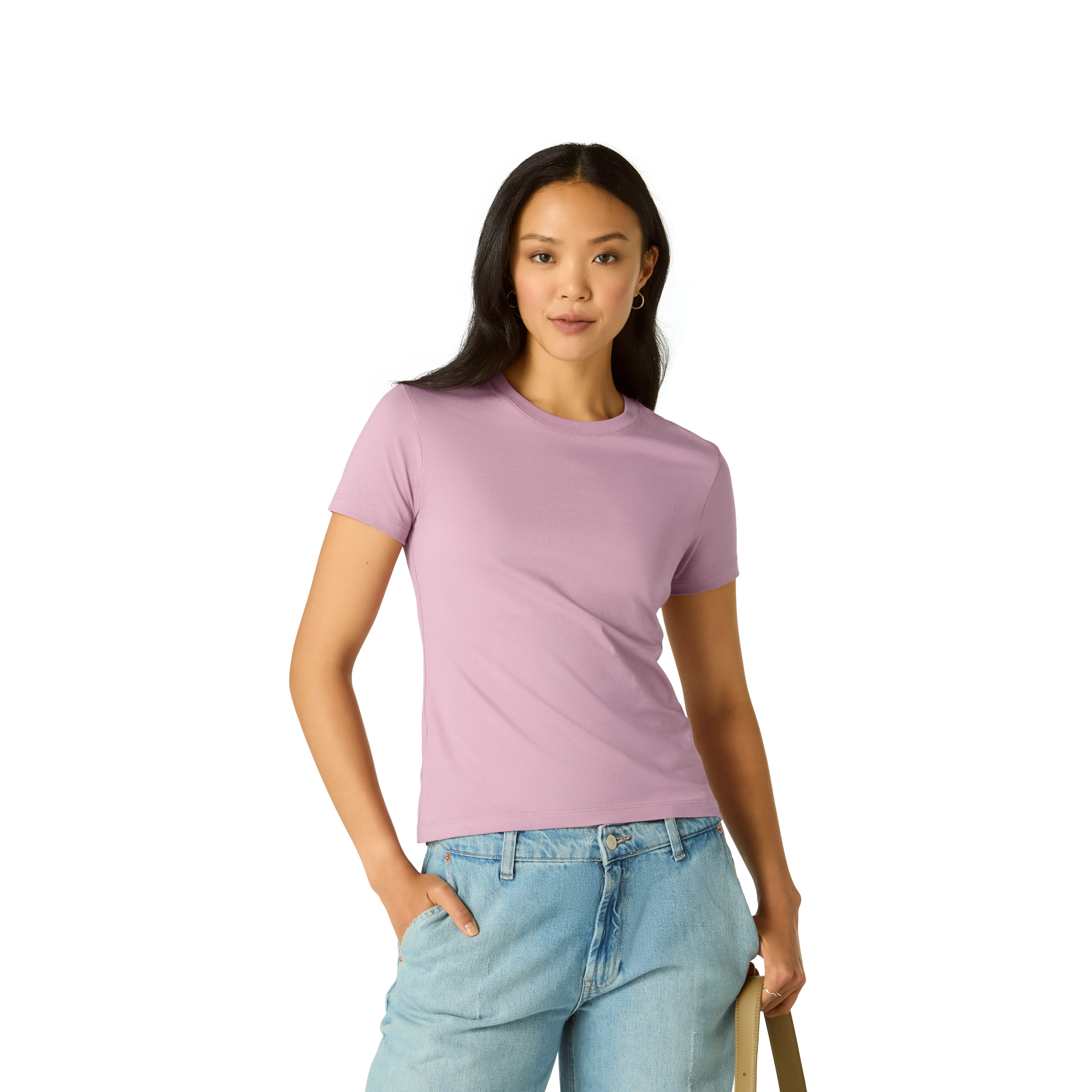 Women's Pima Cotton Slim Crew Neck T-Shirt - Image 7