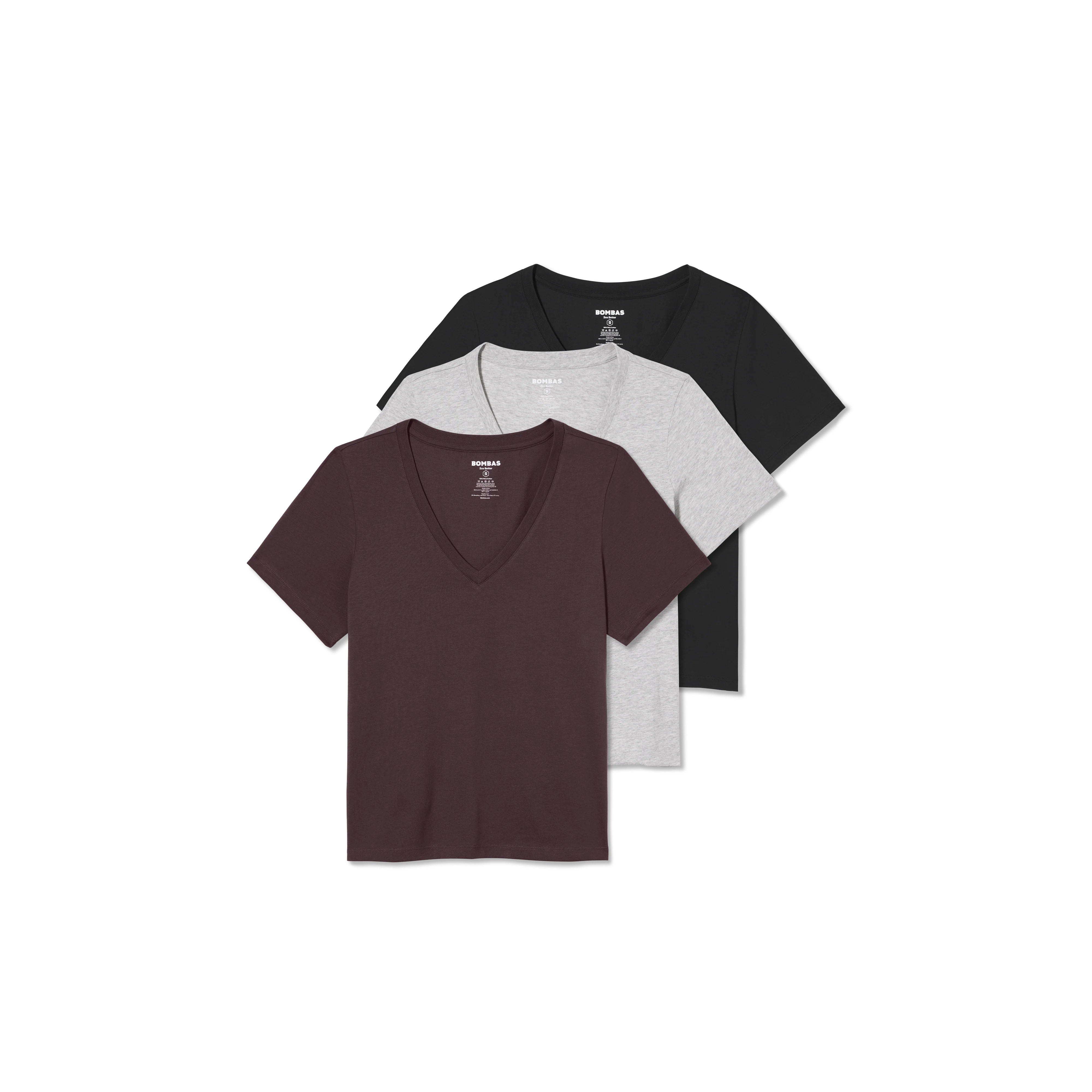 Women's Pima Cotton V-Neck T-Shirt 3-Pack - Image 12