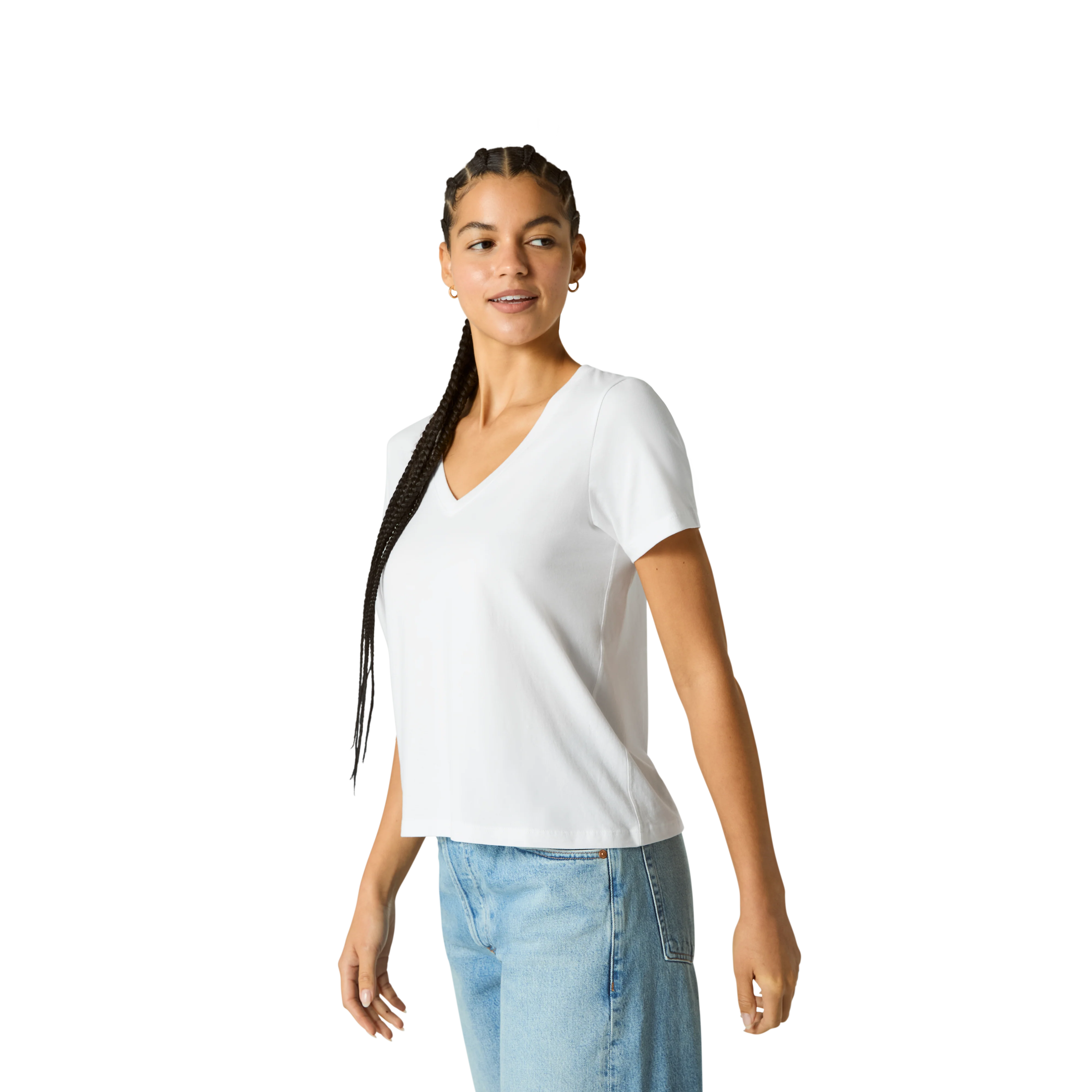 Women's Pima Cotton V-Neck T-Shirt 3-Pack - Image 19