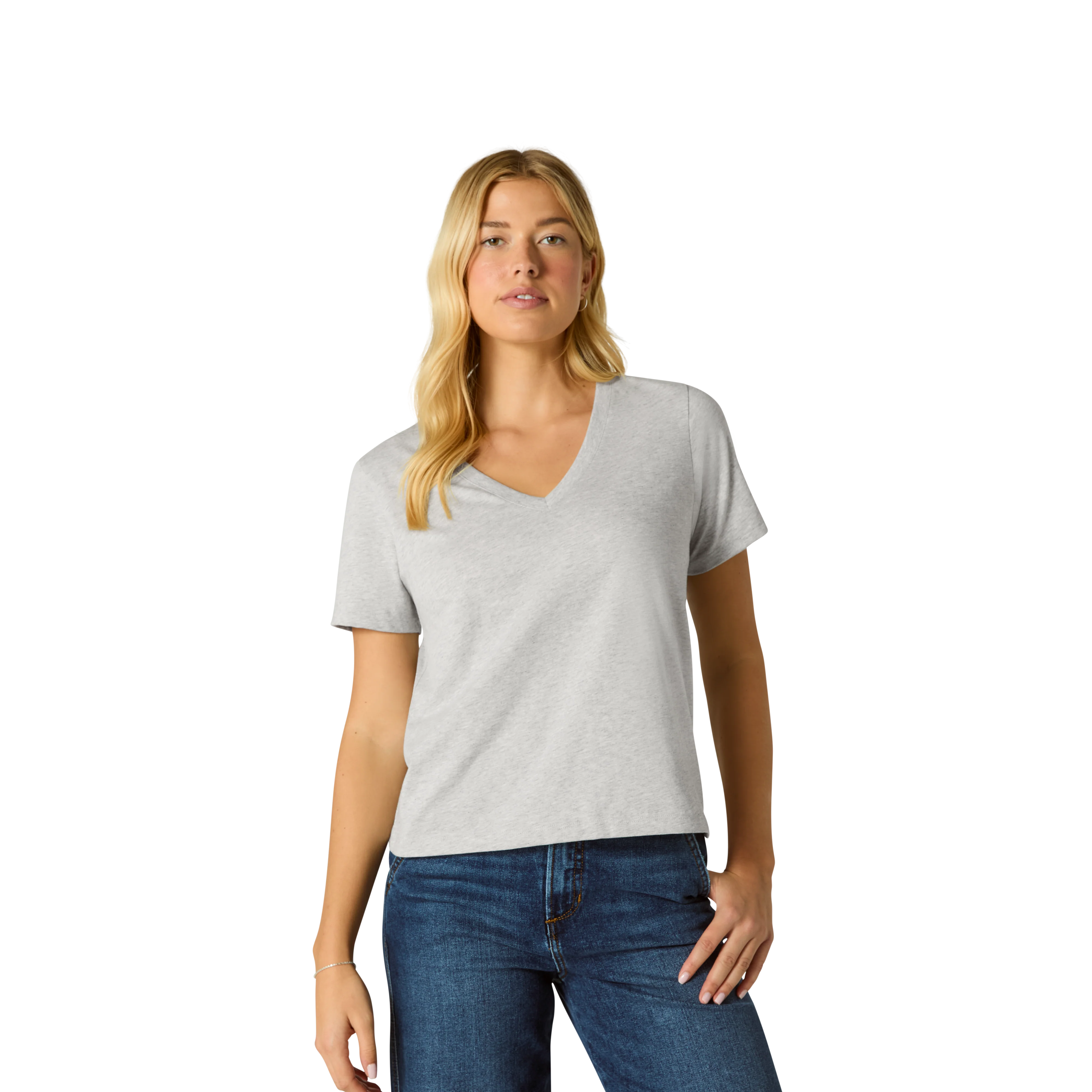 Women's Pima Cotton V-Neck T-Shirt 3-Pack - Image 28