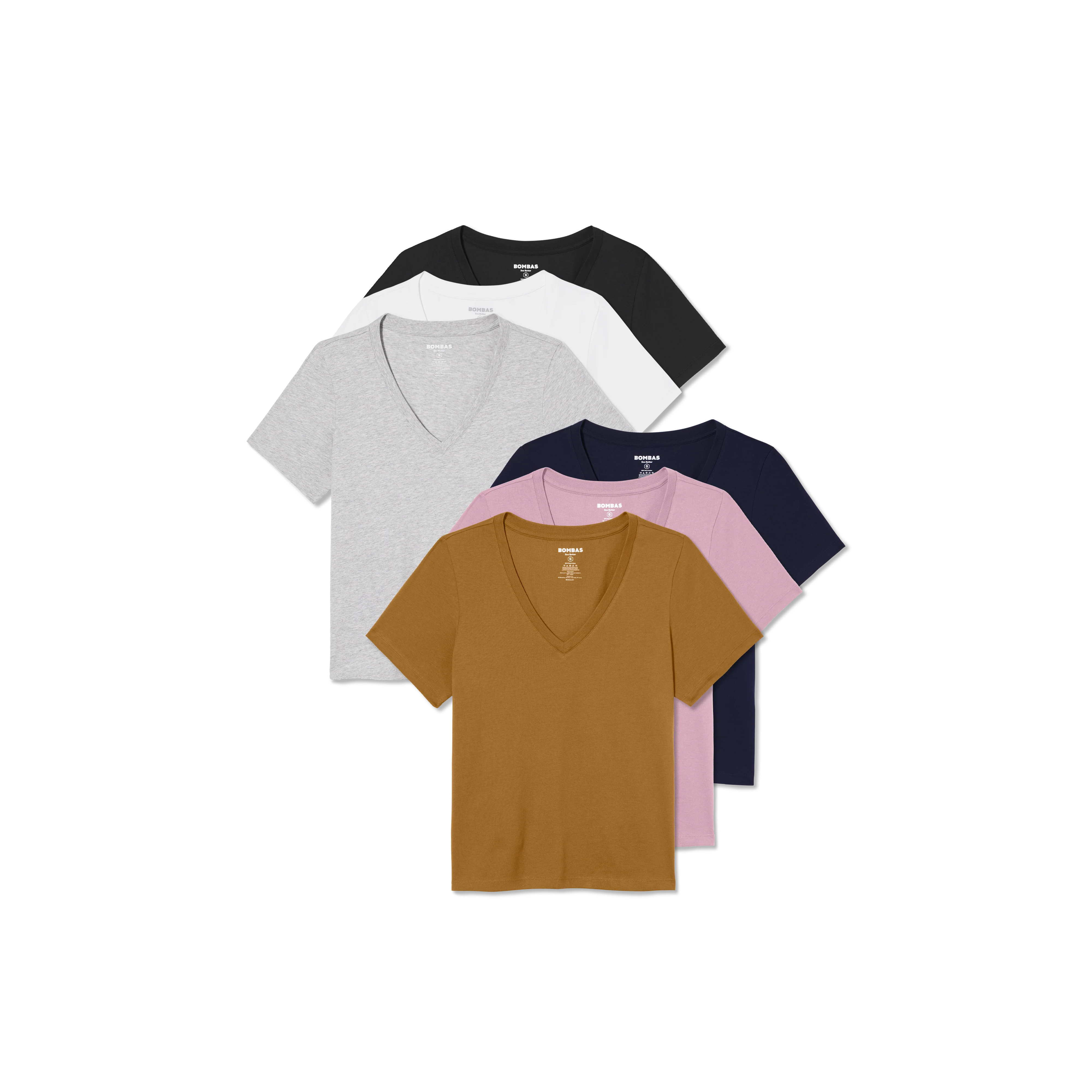 Women's Pima Cotton V-Neck T-Shirt 6-Pack - Image 14