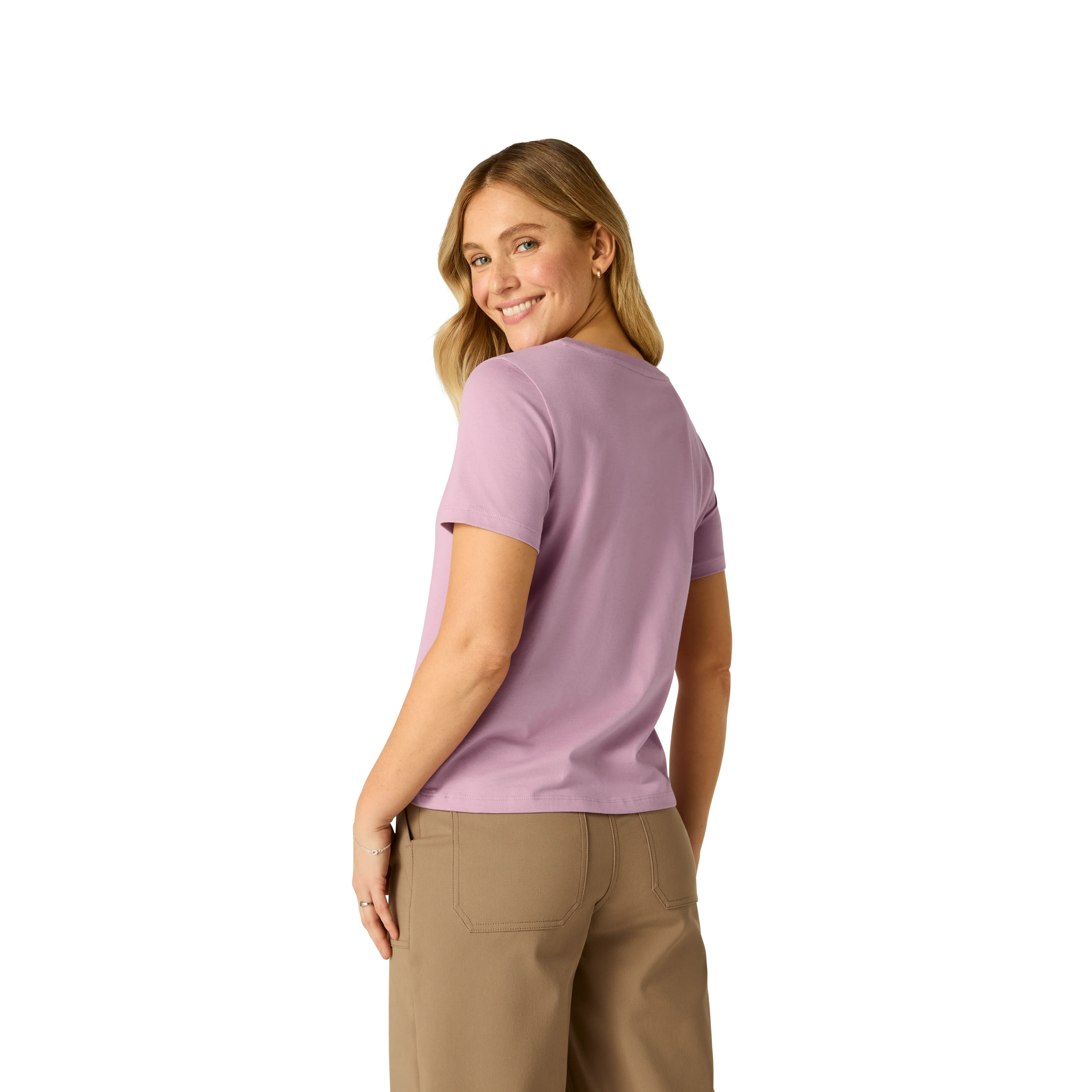 Women's Pima Cotton V-Neck T-Shirt 6-Pack - Image 16