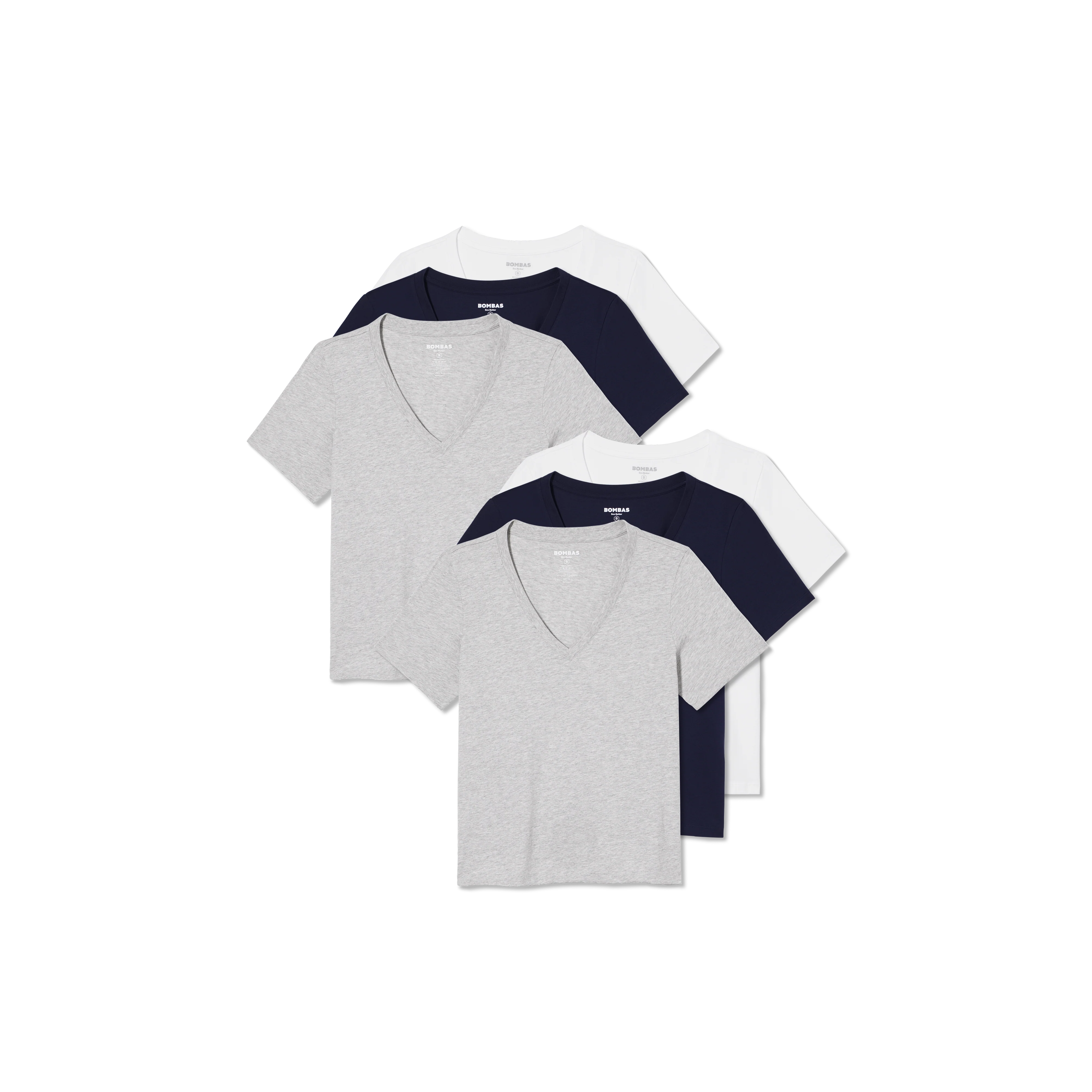 Women's Pima Cotton V-Neck T-Shirt 6-Pack - Image 18