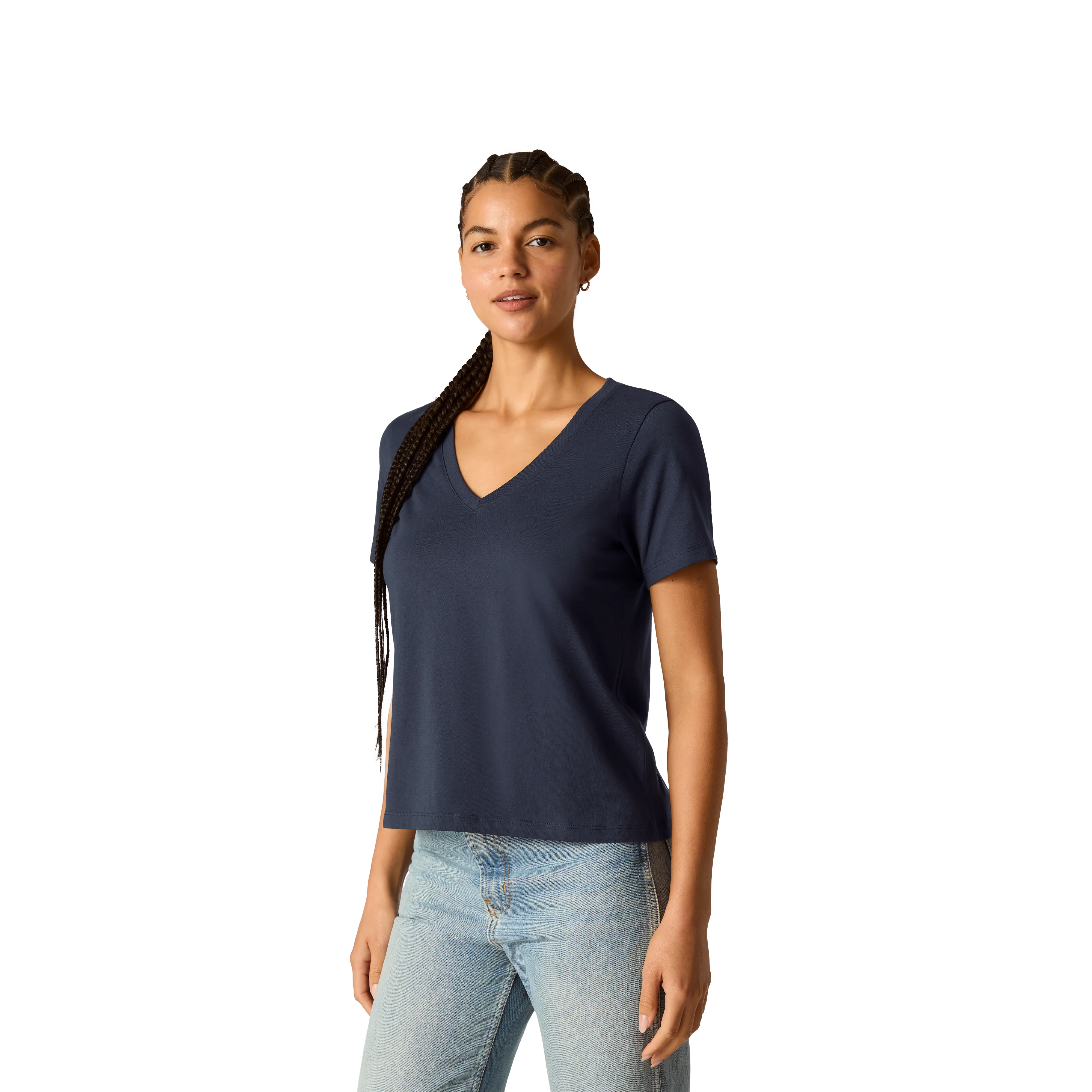 Women's Pima Cotton V-Neck T-Shirt 6-Pack - Image 19