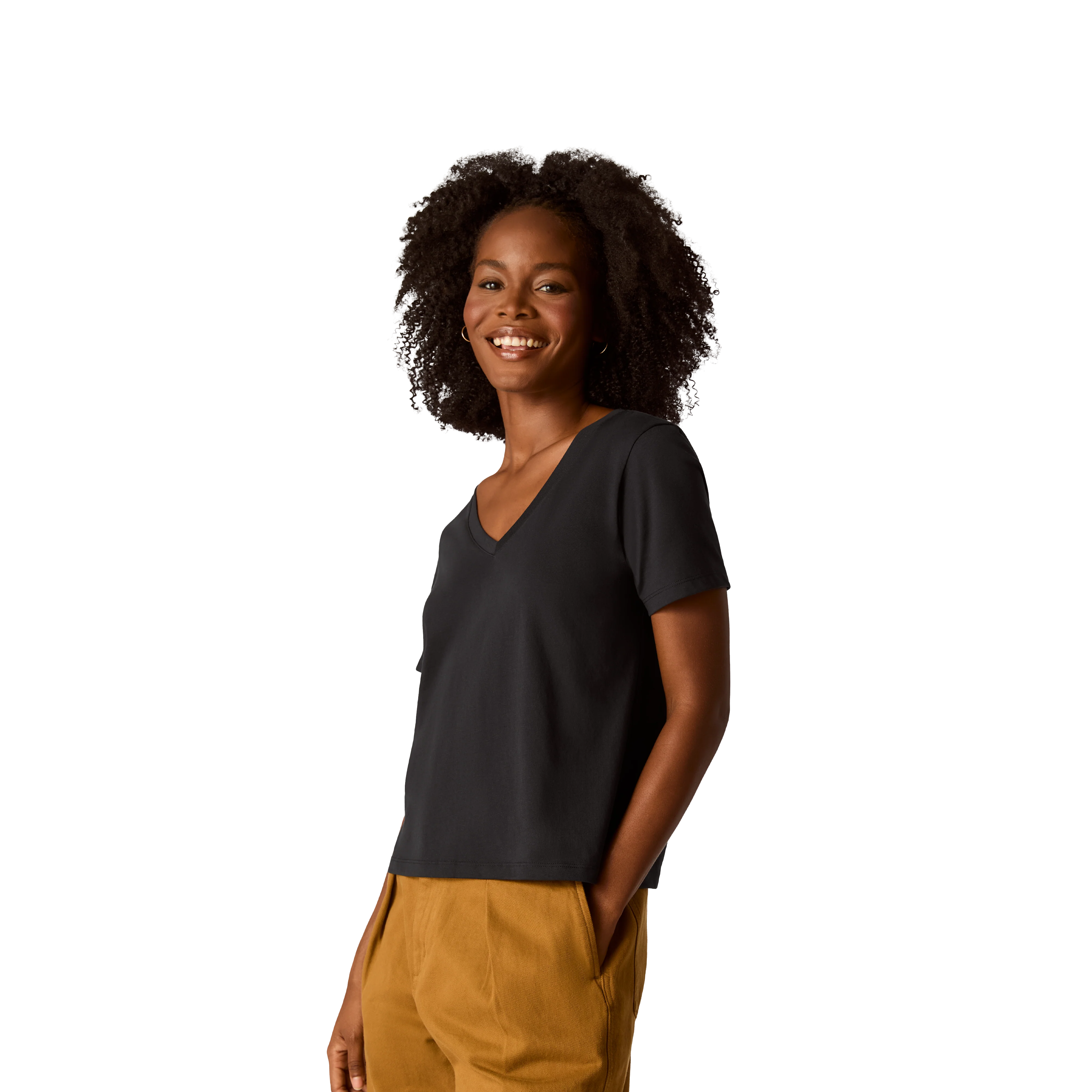 Women's Pima Cotton V-Neck T-Shirt 6-Pack - Image 25