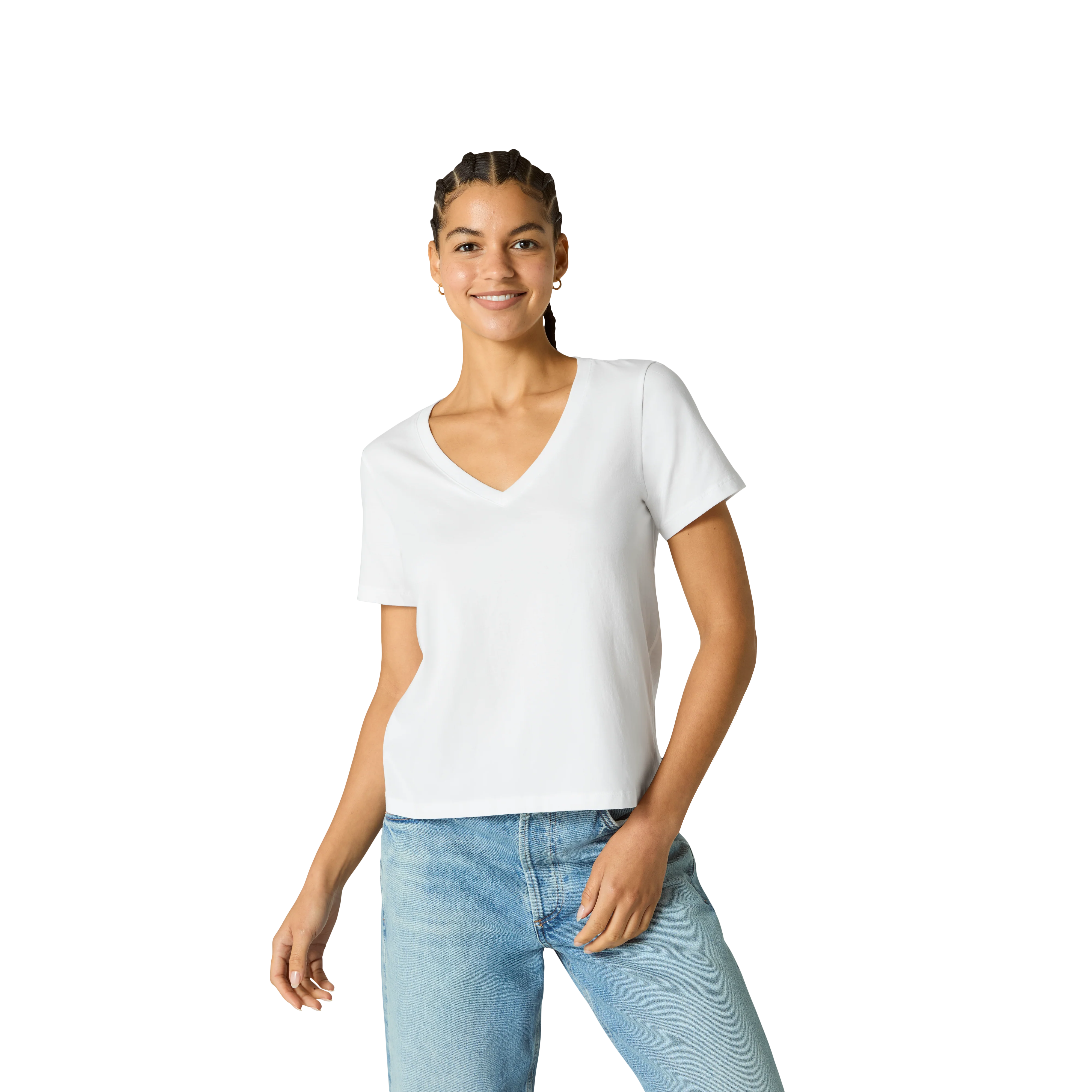 Women's Pima Cotton V-Neck T-Shirt 6-Pack - Image 5