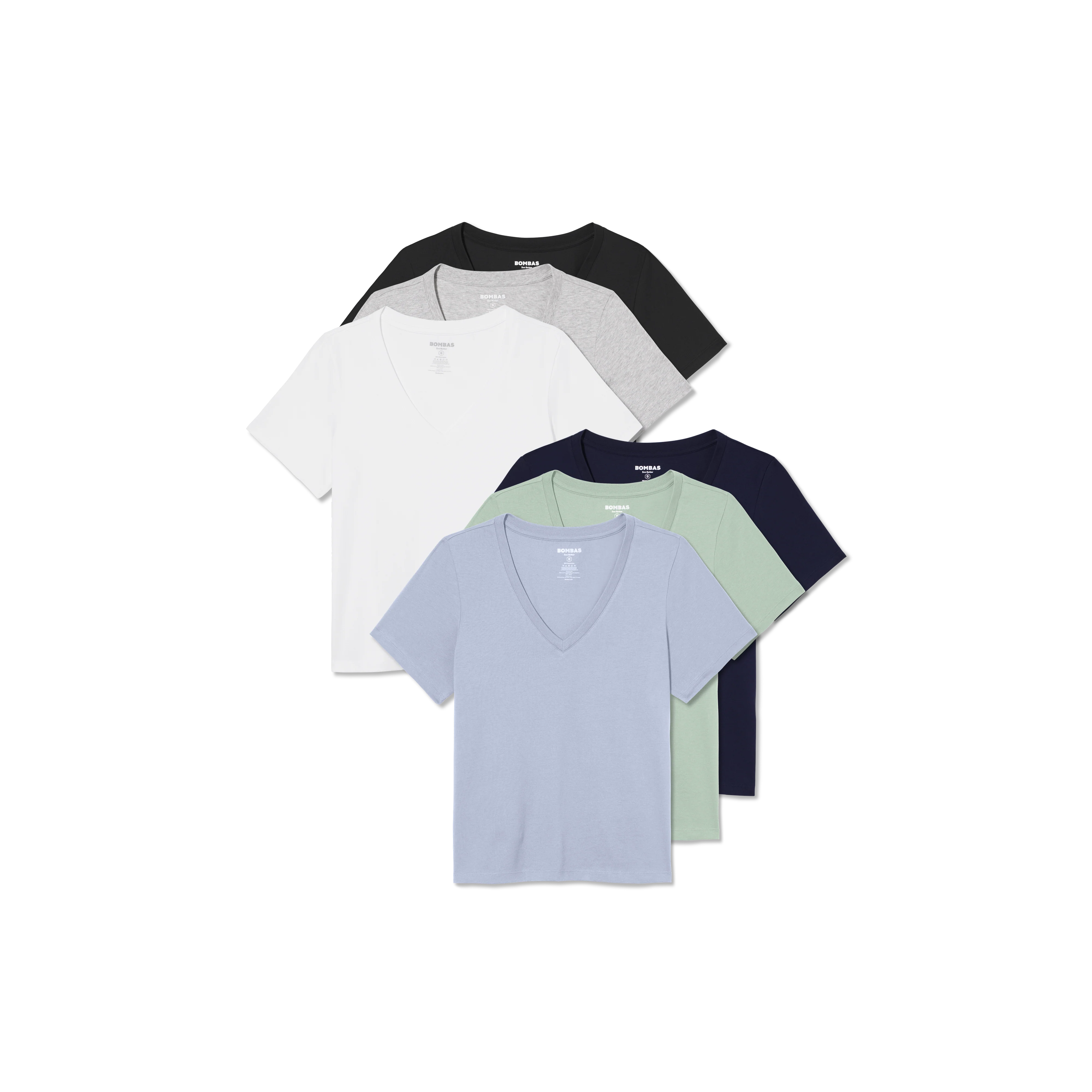 Women's Pima Cotton V-Neck T-Shirt 6-Pack - Image 9